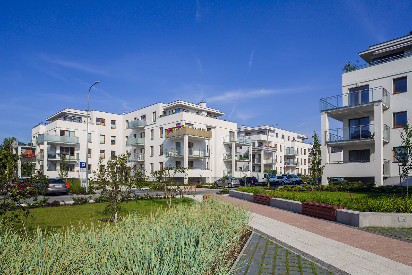 Sesja fotograficzna budynków mieszkalnych na Osiedlu Kopernika w Kwidzynie dla pracowni projektowej Tandem Studio.