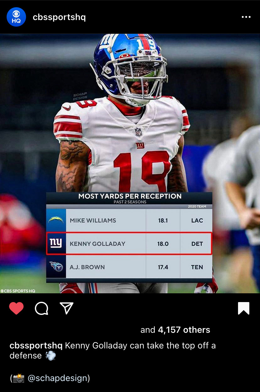 CBS Sports HQ repost on Instagram