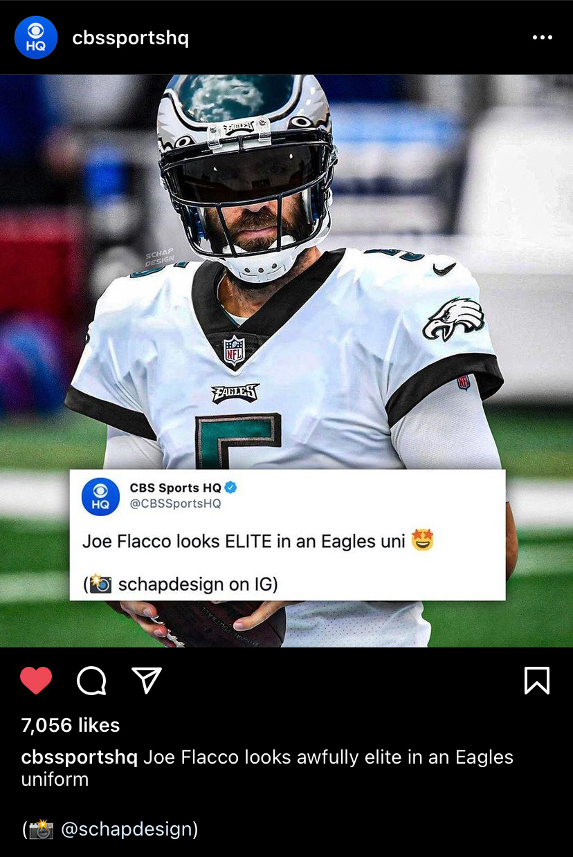 CBS Sports HQ repost on Instagram