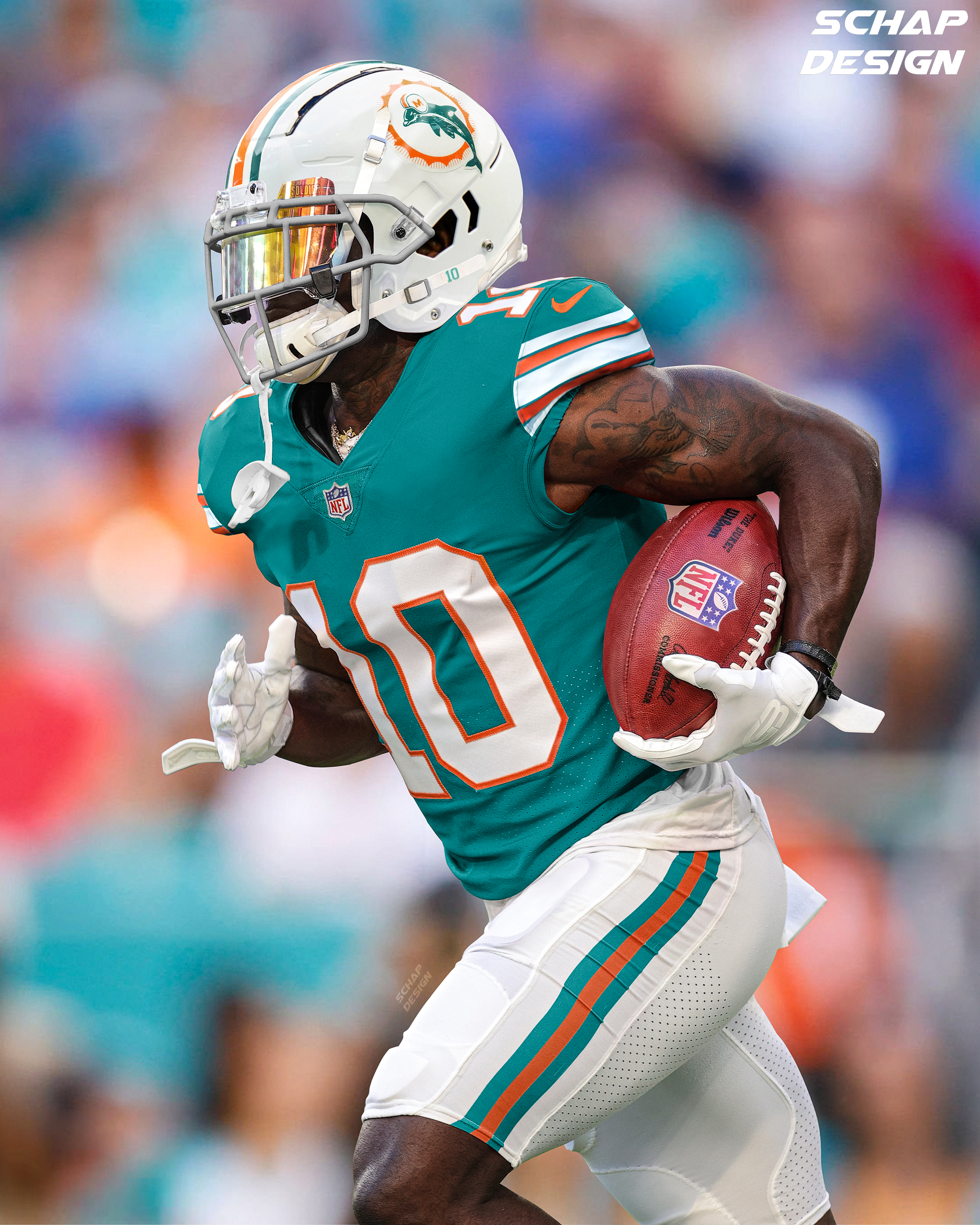 Tyreek Hill Dolphins Sticker for Sale by Jake Greiner