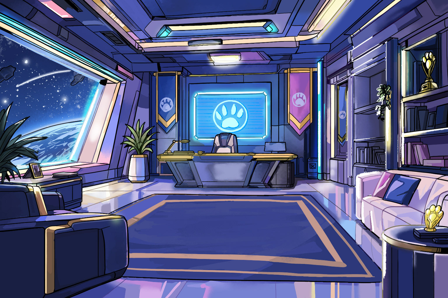 Sci-fi Cat Comic Environment Setting, Comm. Cottontail's Final
