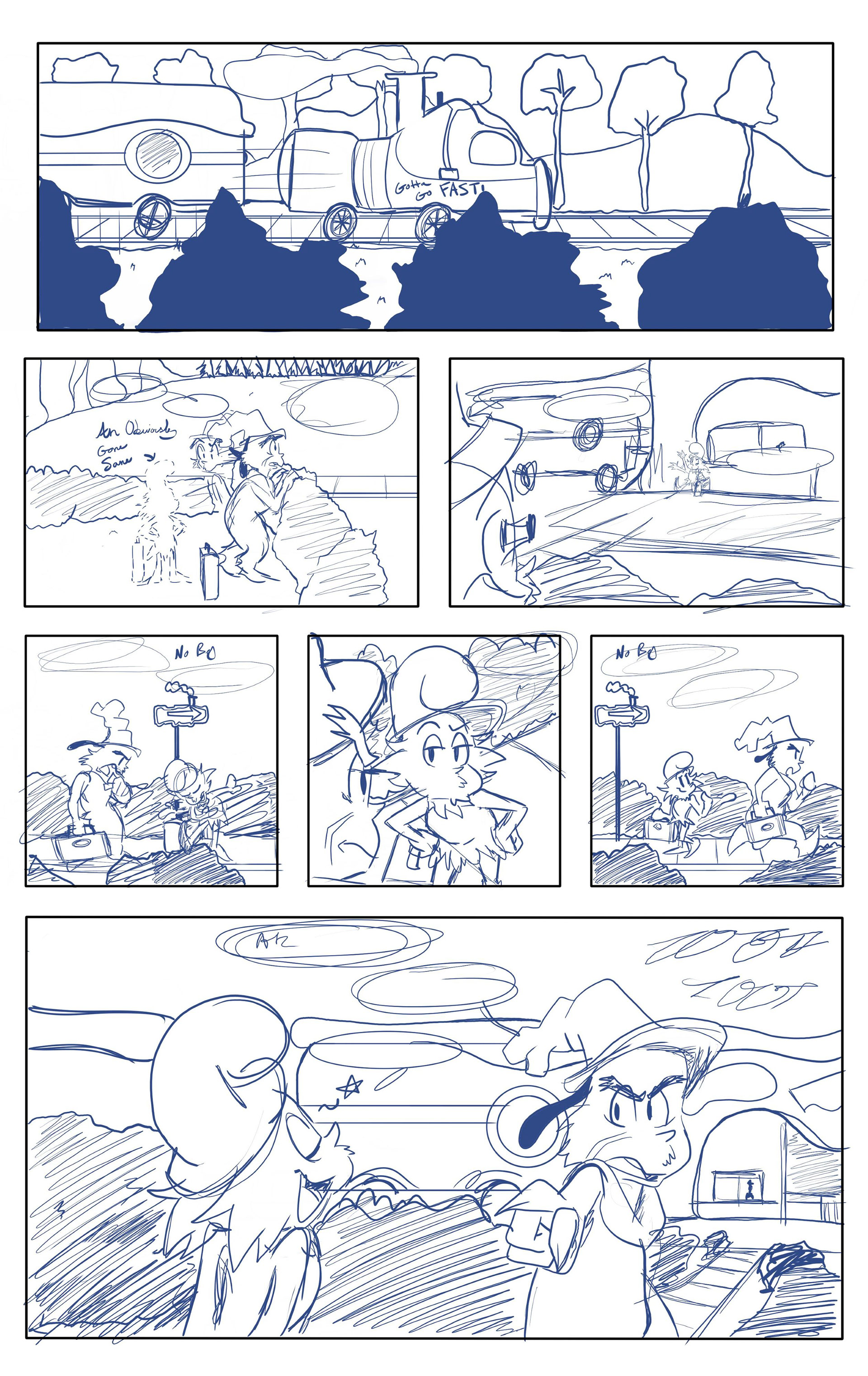 Green Eggs and Ham Page Initial Sketch Page 5