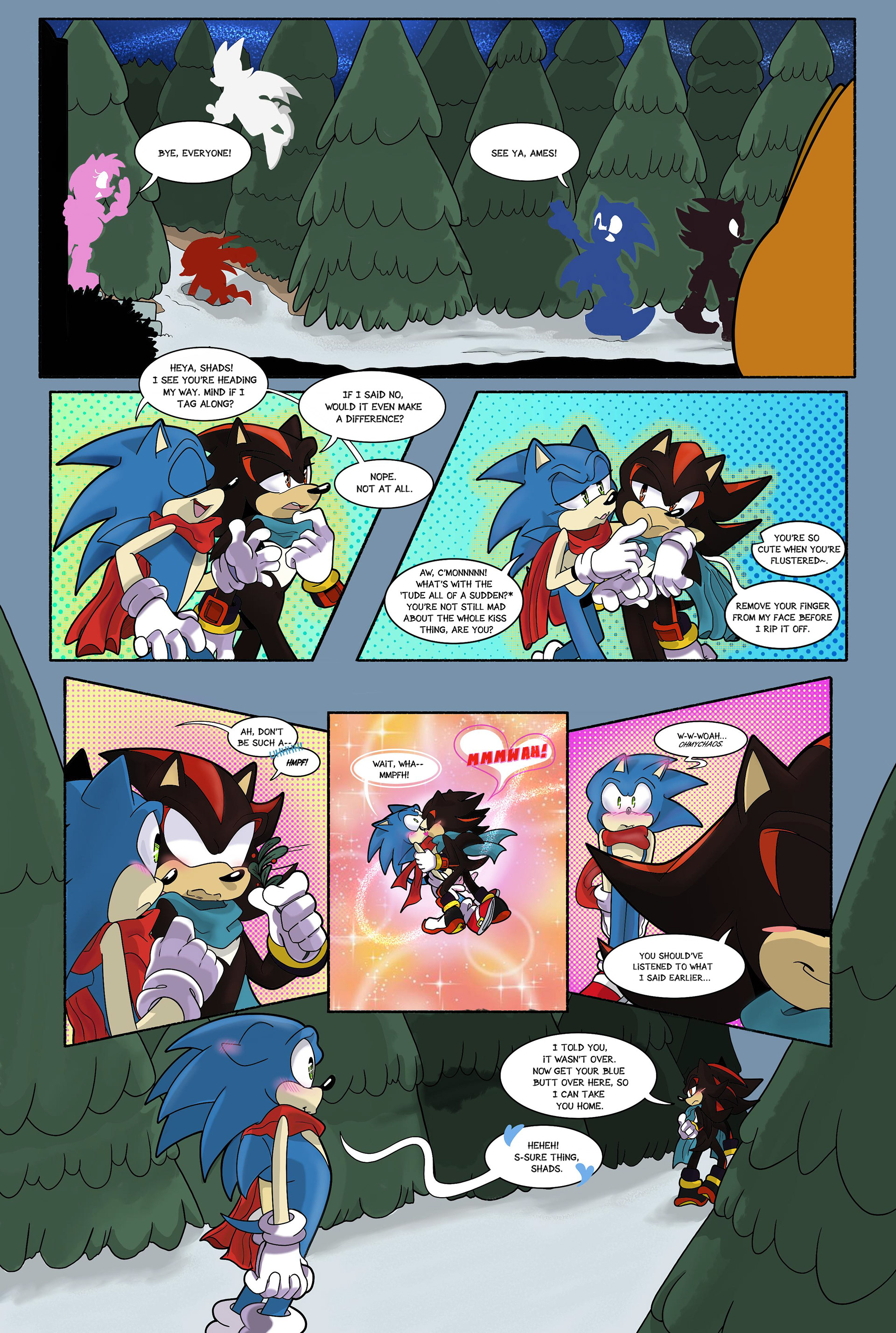 Sonadow Christmas Comic Page 2 Finished Colors First Pass