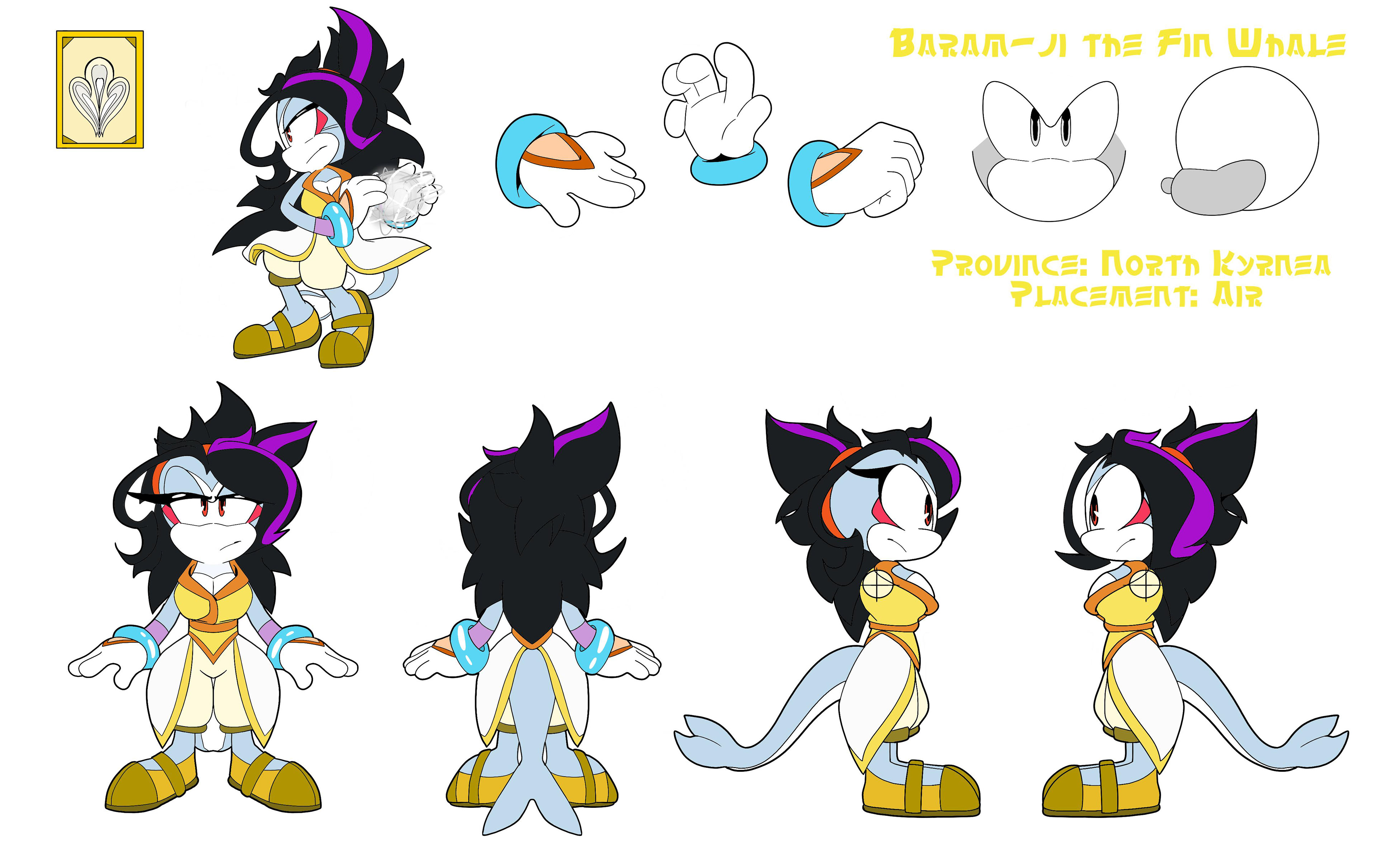 Air Element Inspired Character Turnaround Sheet