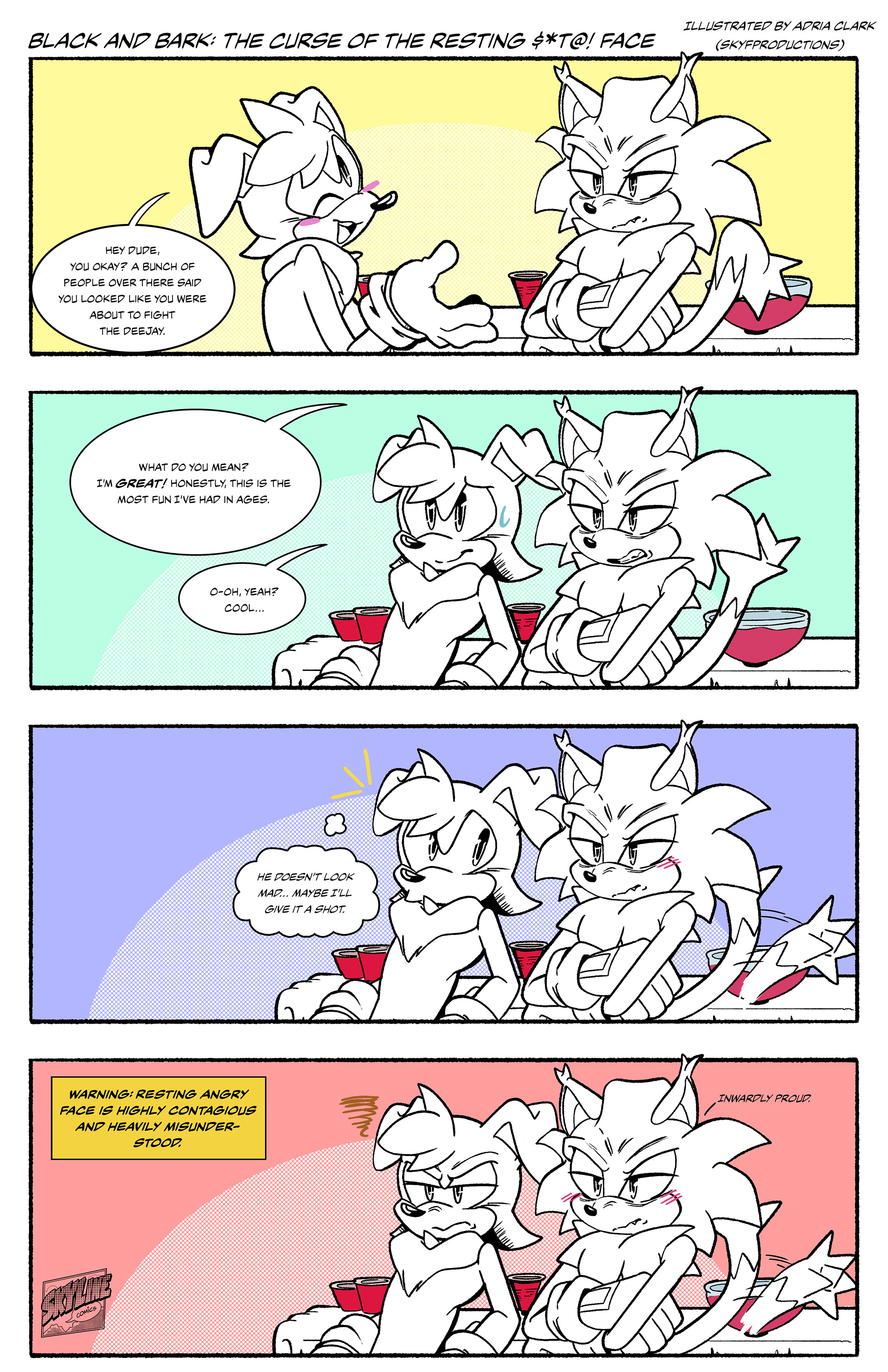 Sonic the Hedgehog OC Mini Comic - Facial Expression Psychological Artwork