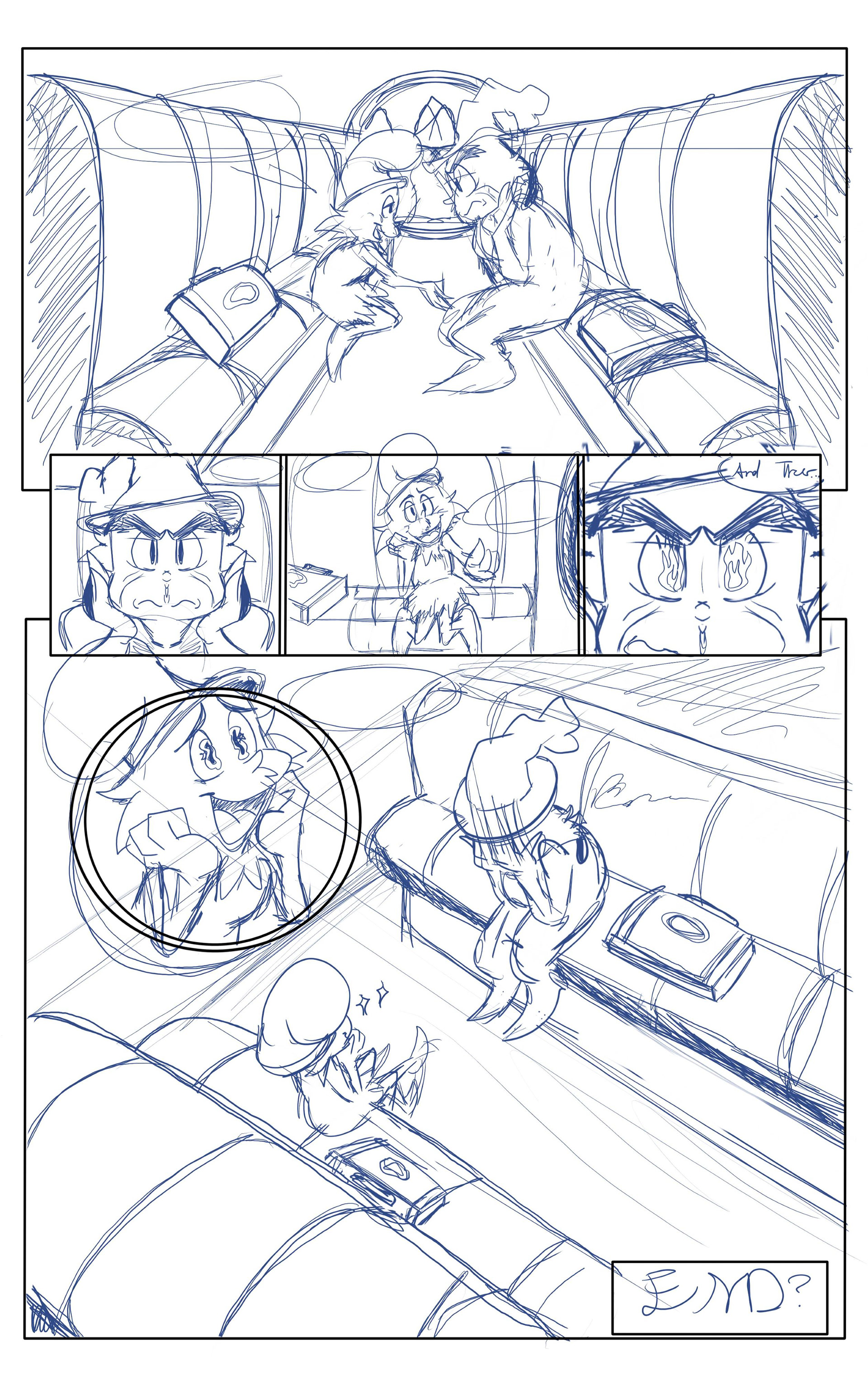 Green Eggs and Ham Page Initial Sketch Page 6