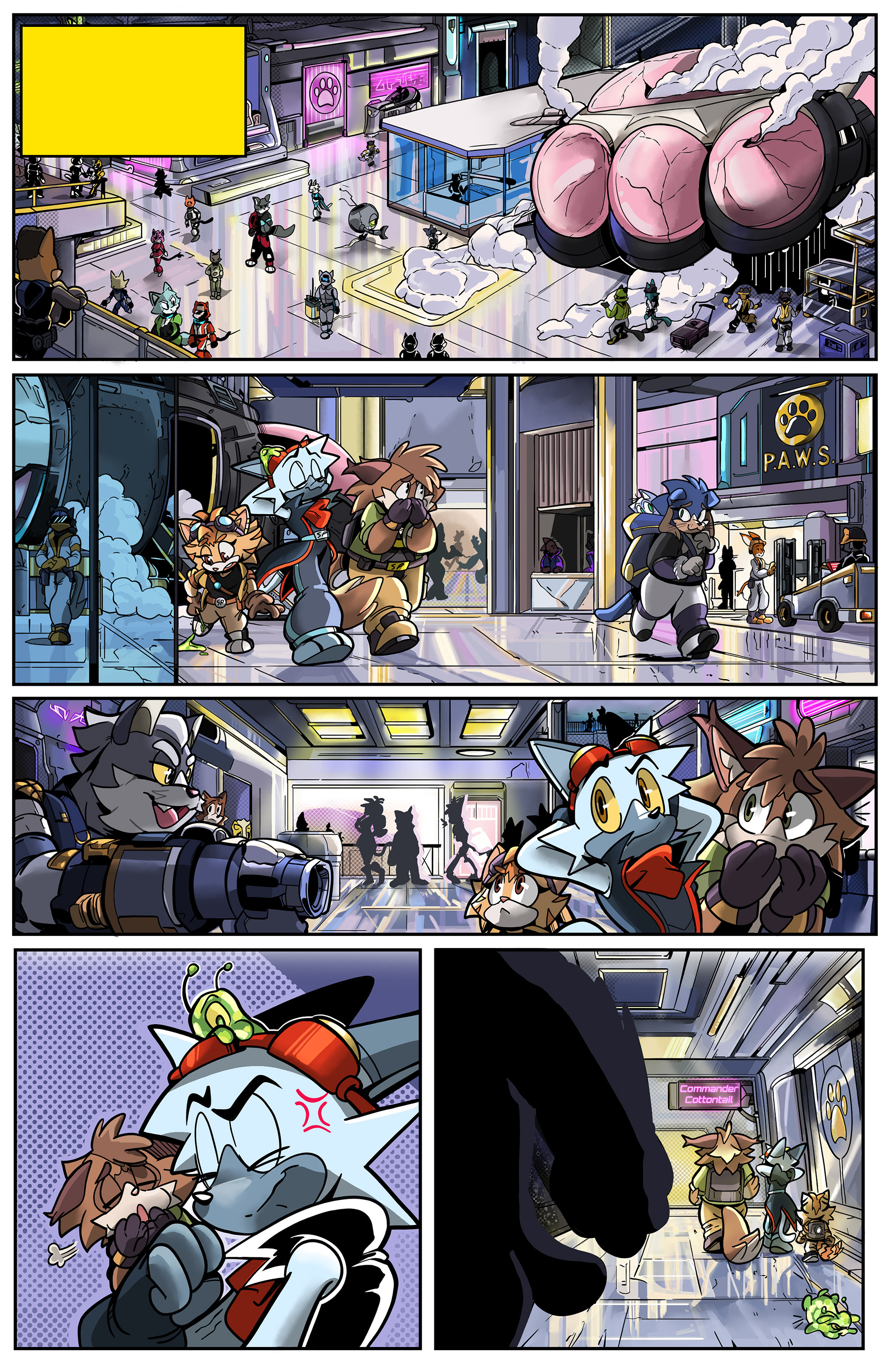 Sci-fi, Cat Adventure Comic Story, Page 3