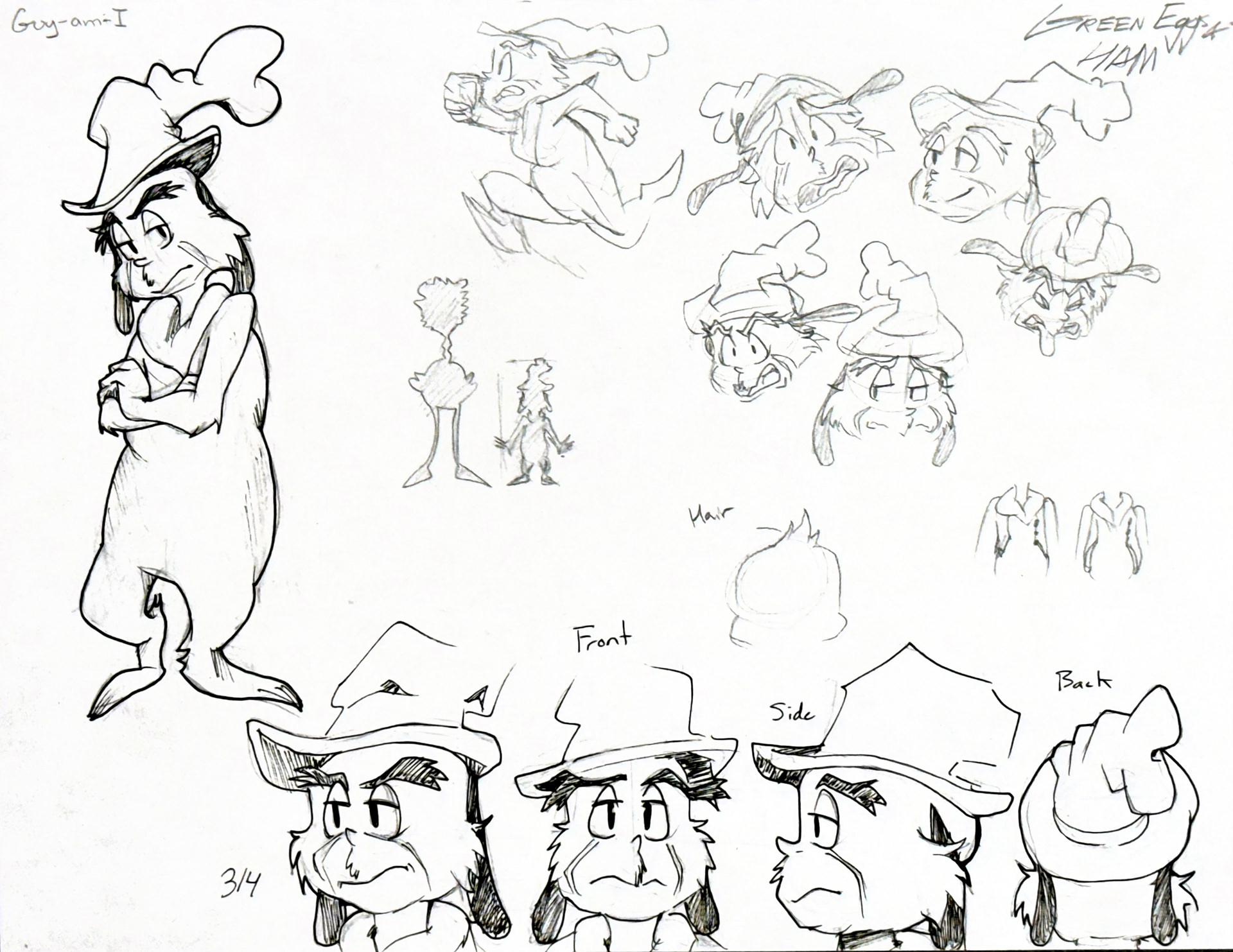 Green Eggs and Ham - Guy-am-I Character Concept Art