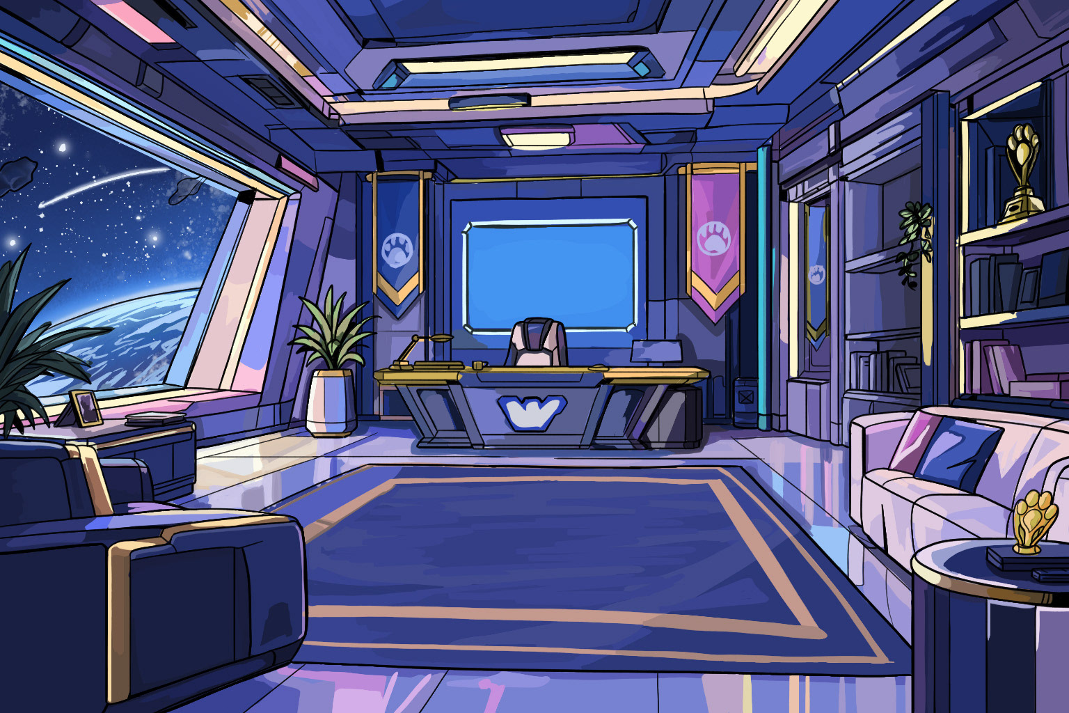 Sci-fi Cat Comic Environment Setting, Comm. Cottontail's Enhanced Colors