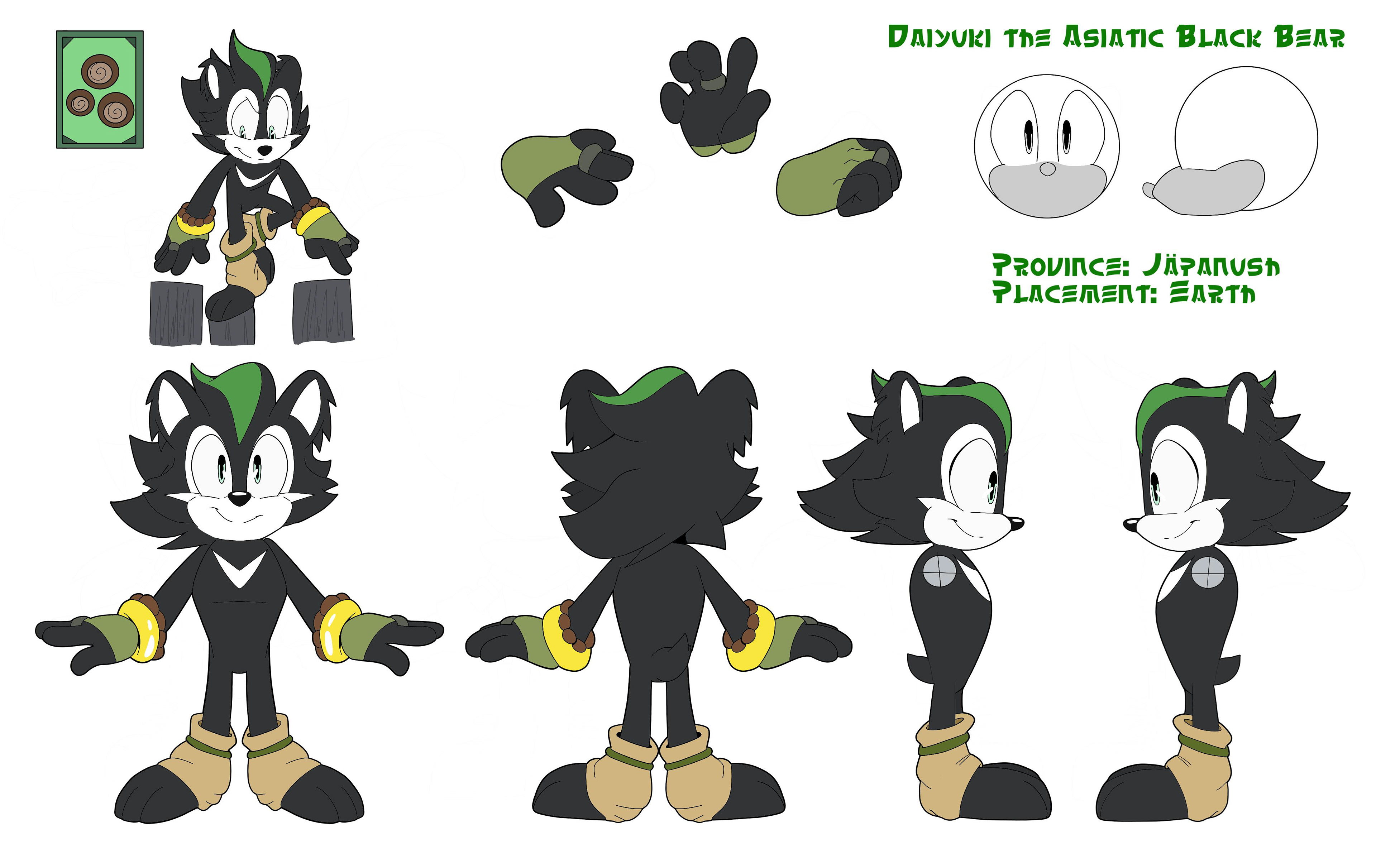 Earth Element Inspired Character Turnaround Sheet