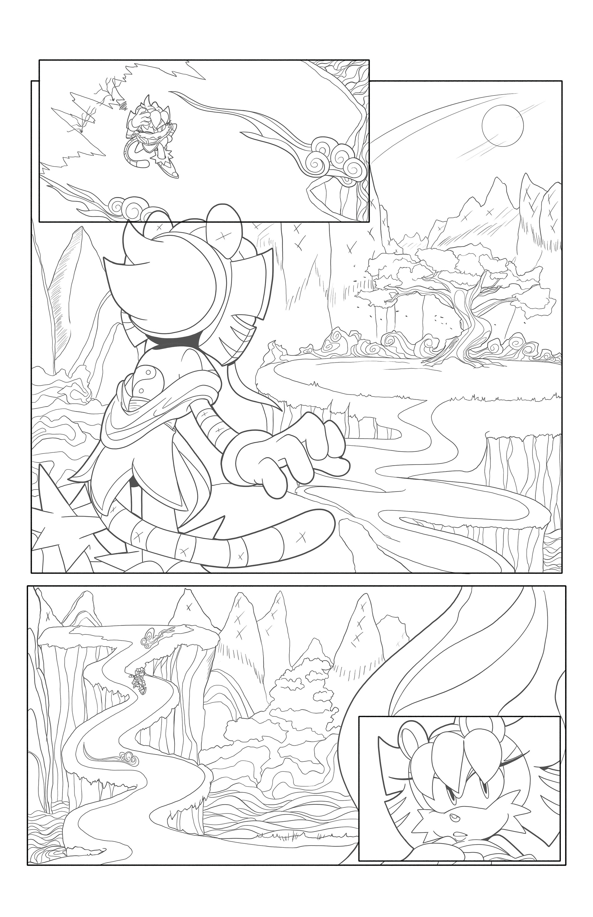 Chinese-Inspired Comic Story - Pencils/Inks Page 2