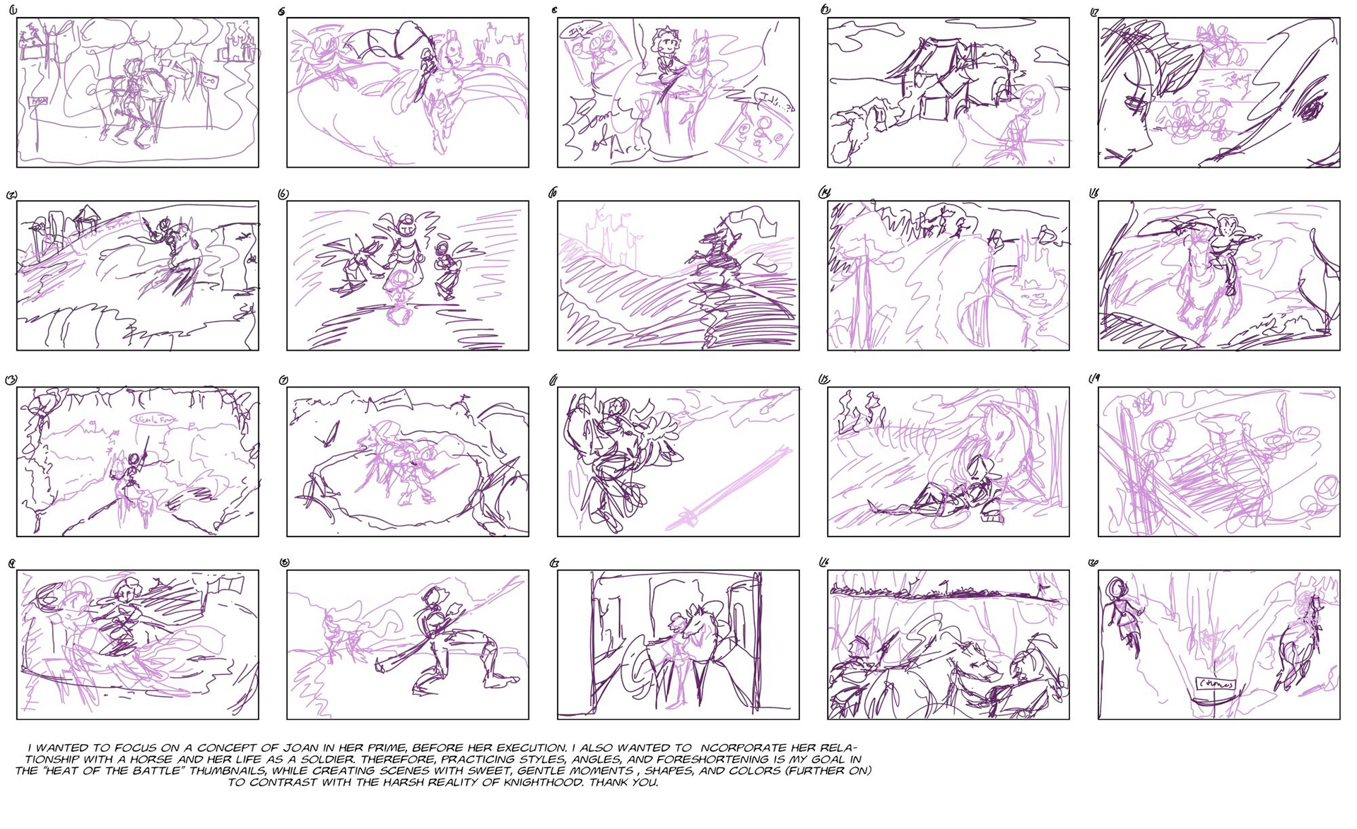 Joan of Arc Thumbnail Ideation