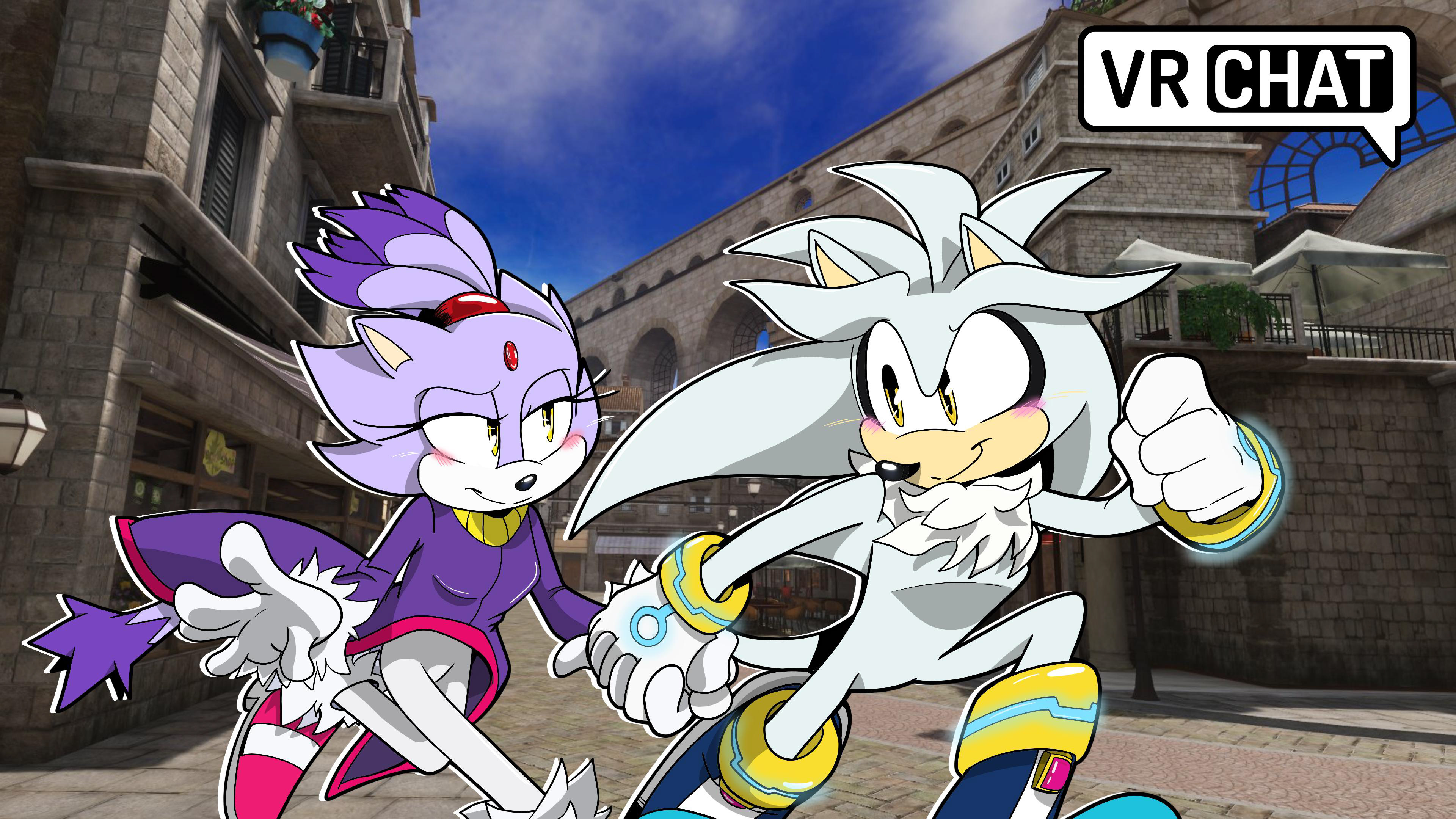 VR Chat Youtube Thumbnail of SIlver and Blaze