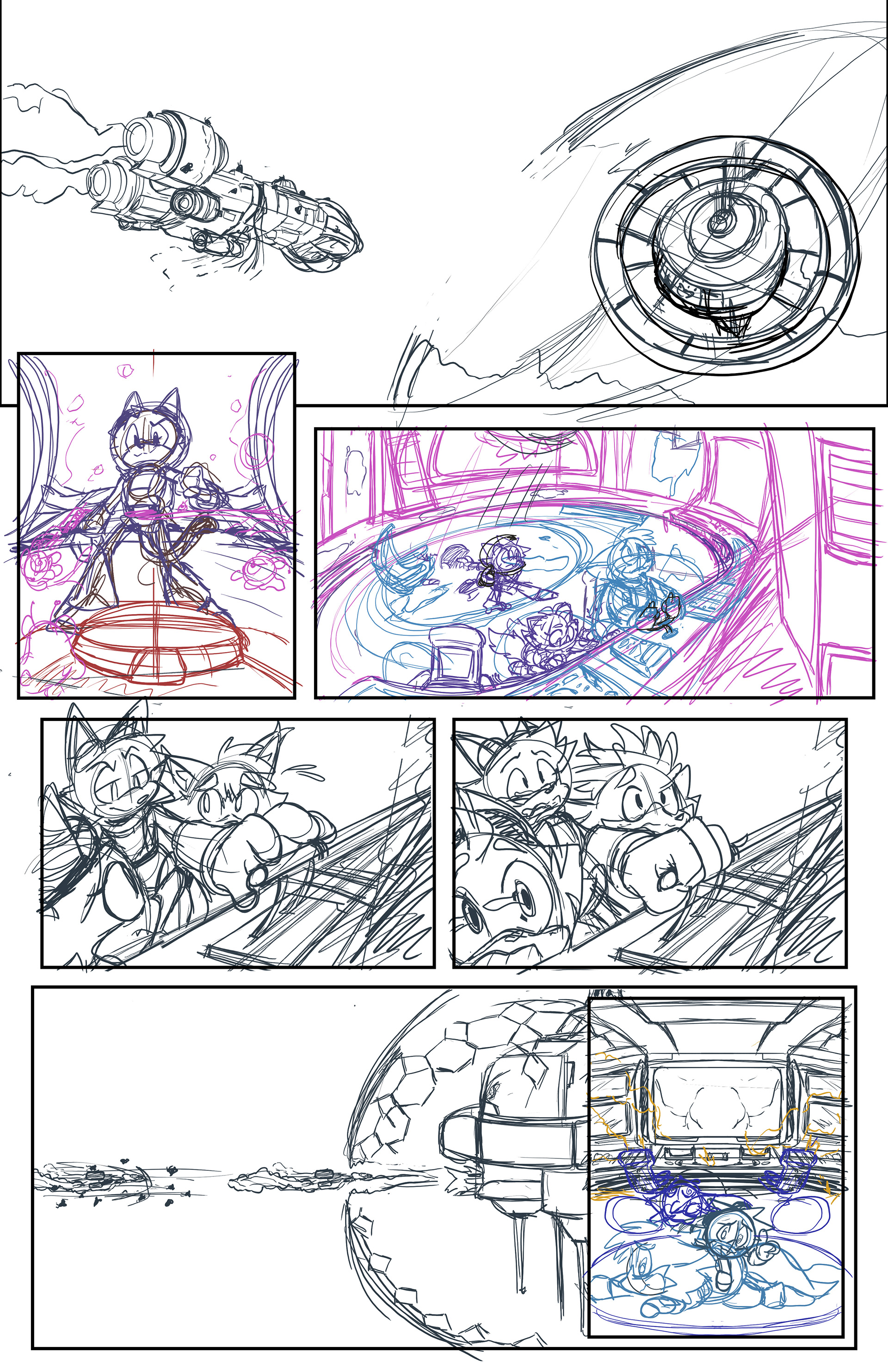 Sci-fi Cat Comic Issue One, Page 2 Pencils