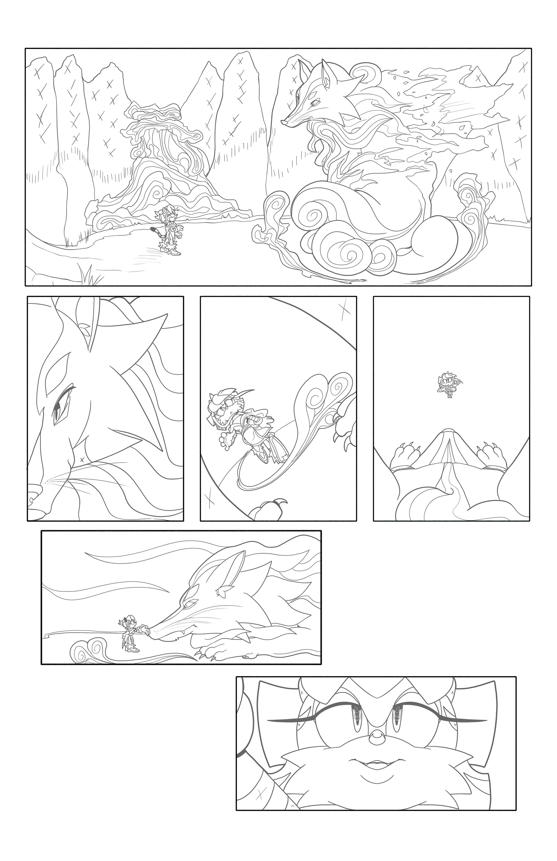 Chinese-Inspired Comic Story - Pencils/Inks Page 1
