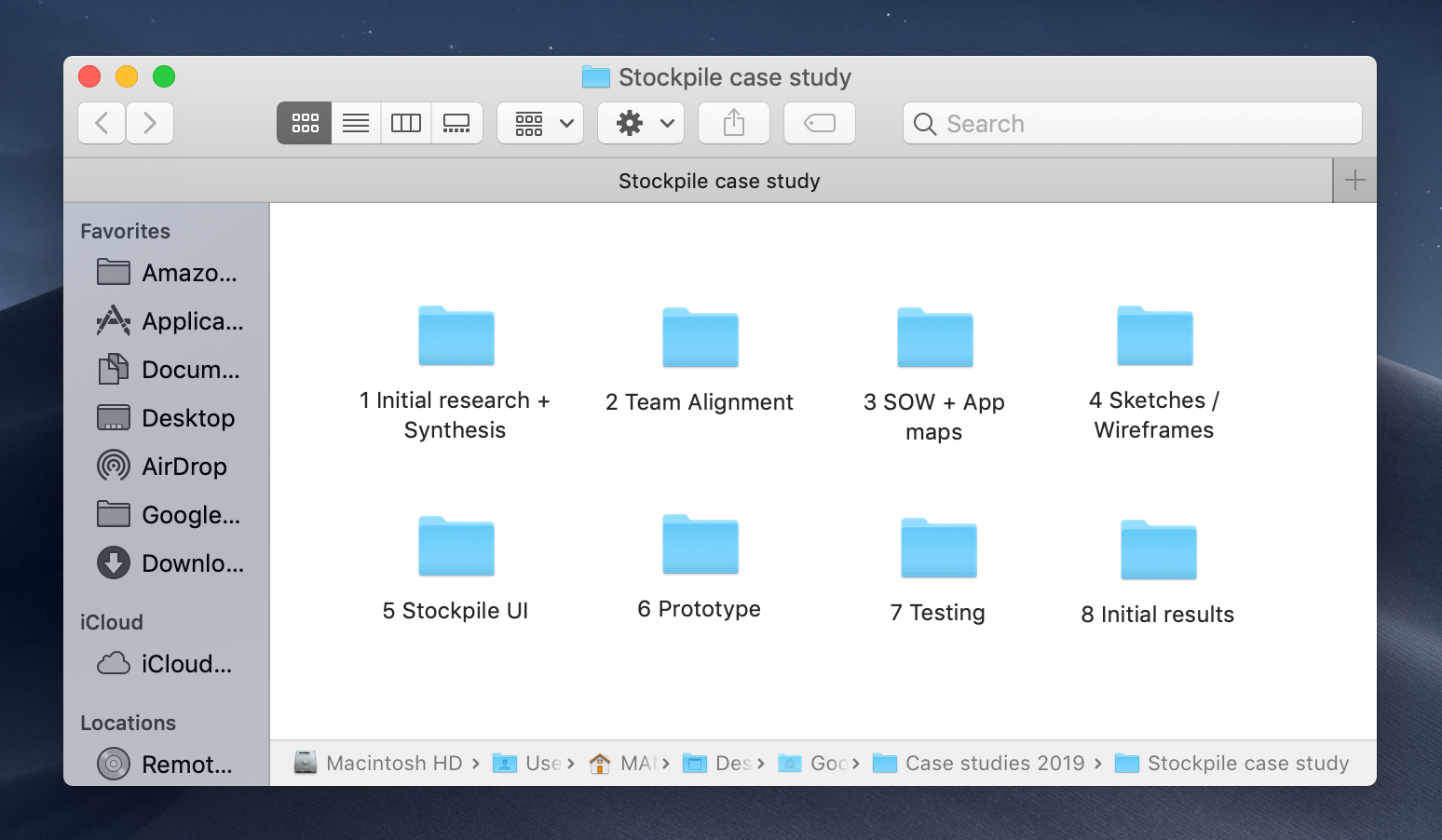 Project design strategy folder directory