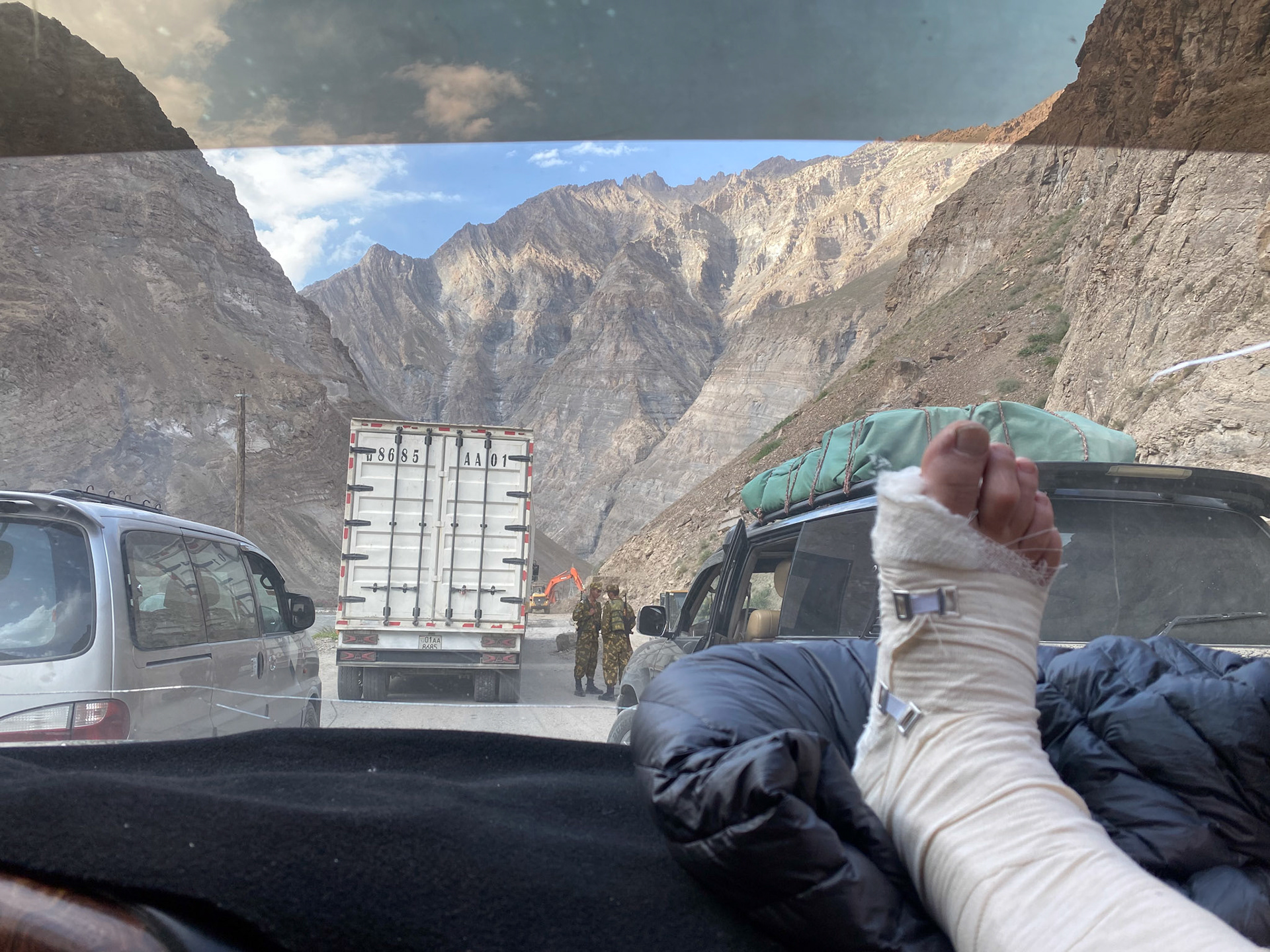 We had to go through the same roadwork as on the way in. Less dusty in a van but not so comfortable in my situation.