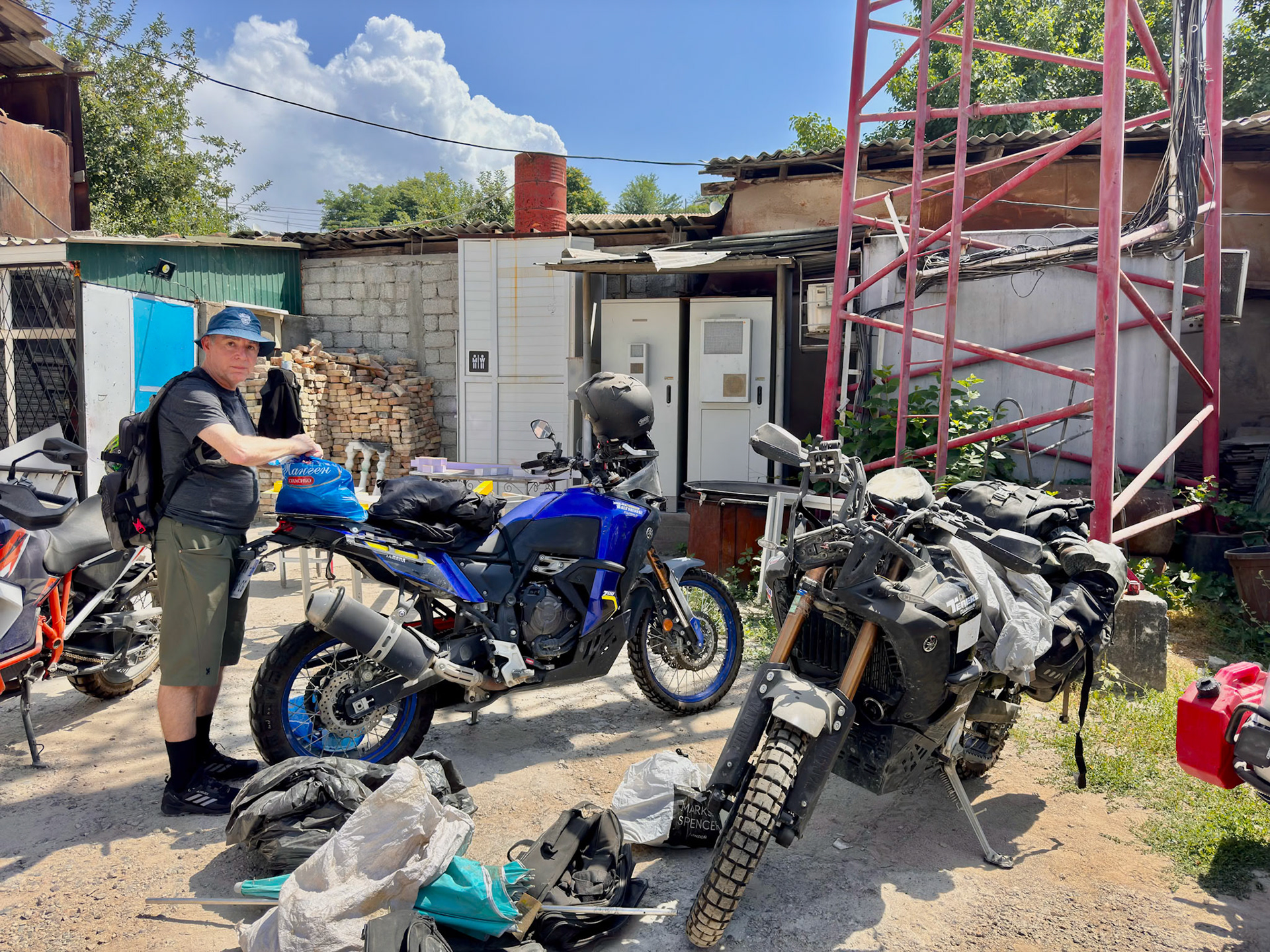 Finally reunited with our bikes!