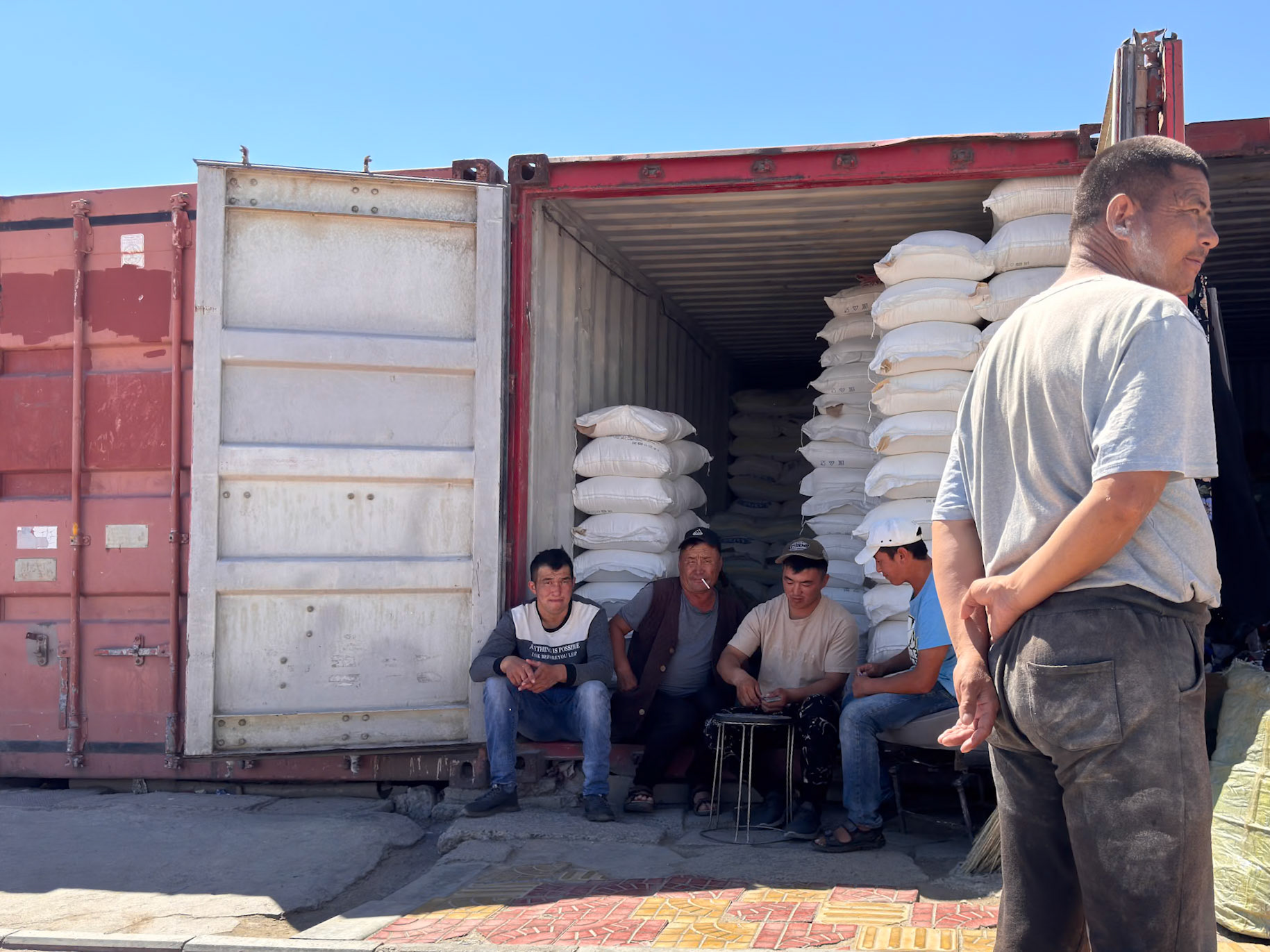 Like in the Pamirs, containers are recycled as shops