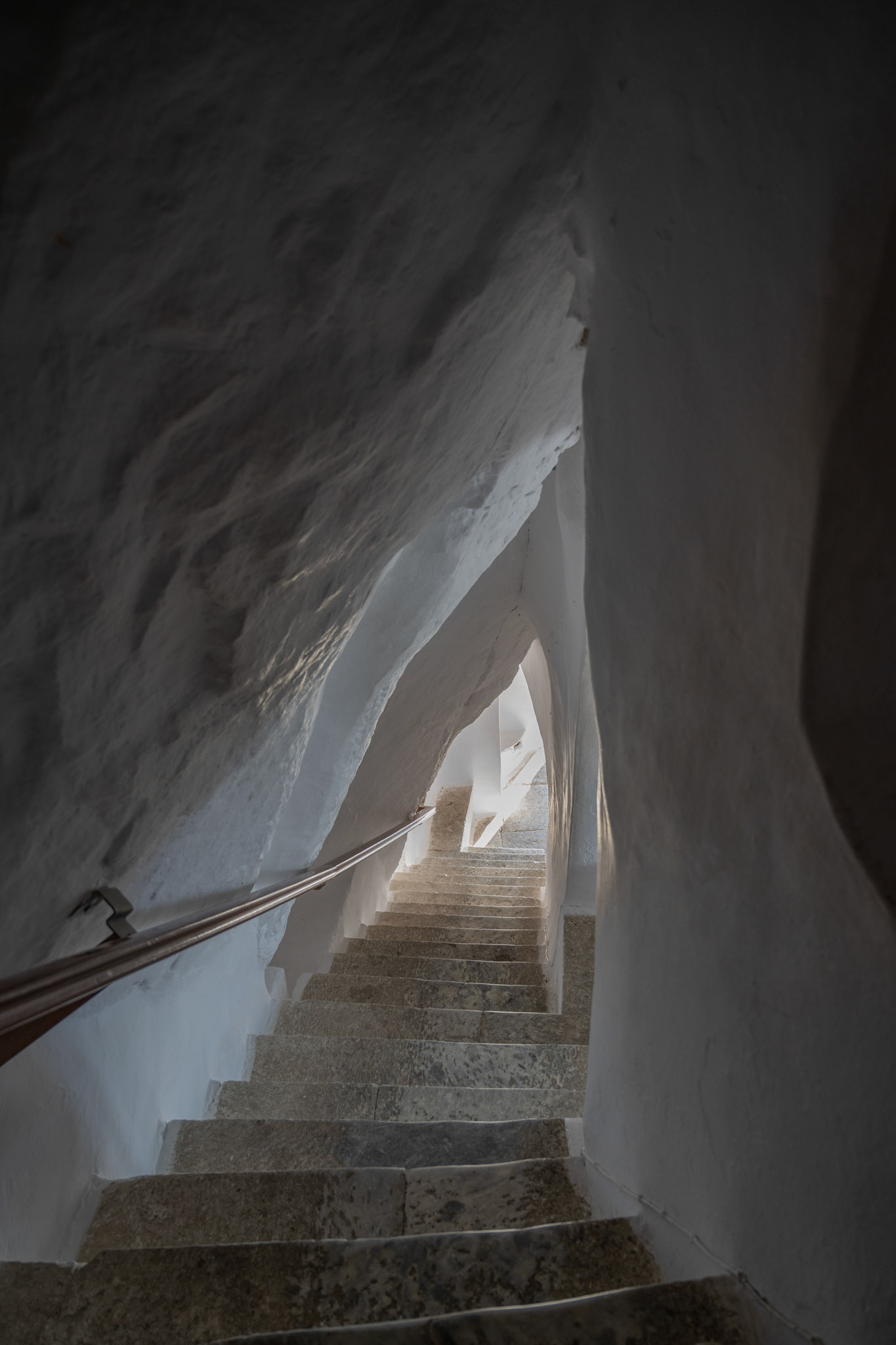 The only stairs leading to the inside. Even narrower than it looks!