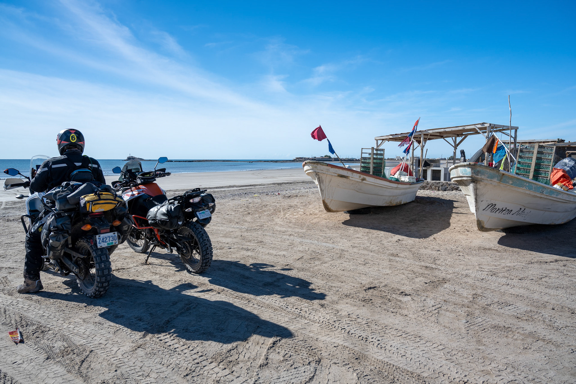 Riding on the beach at Puerto Lobos