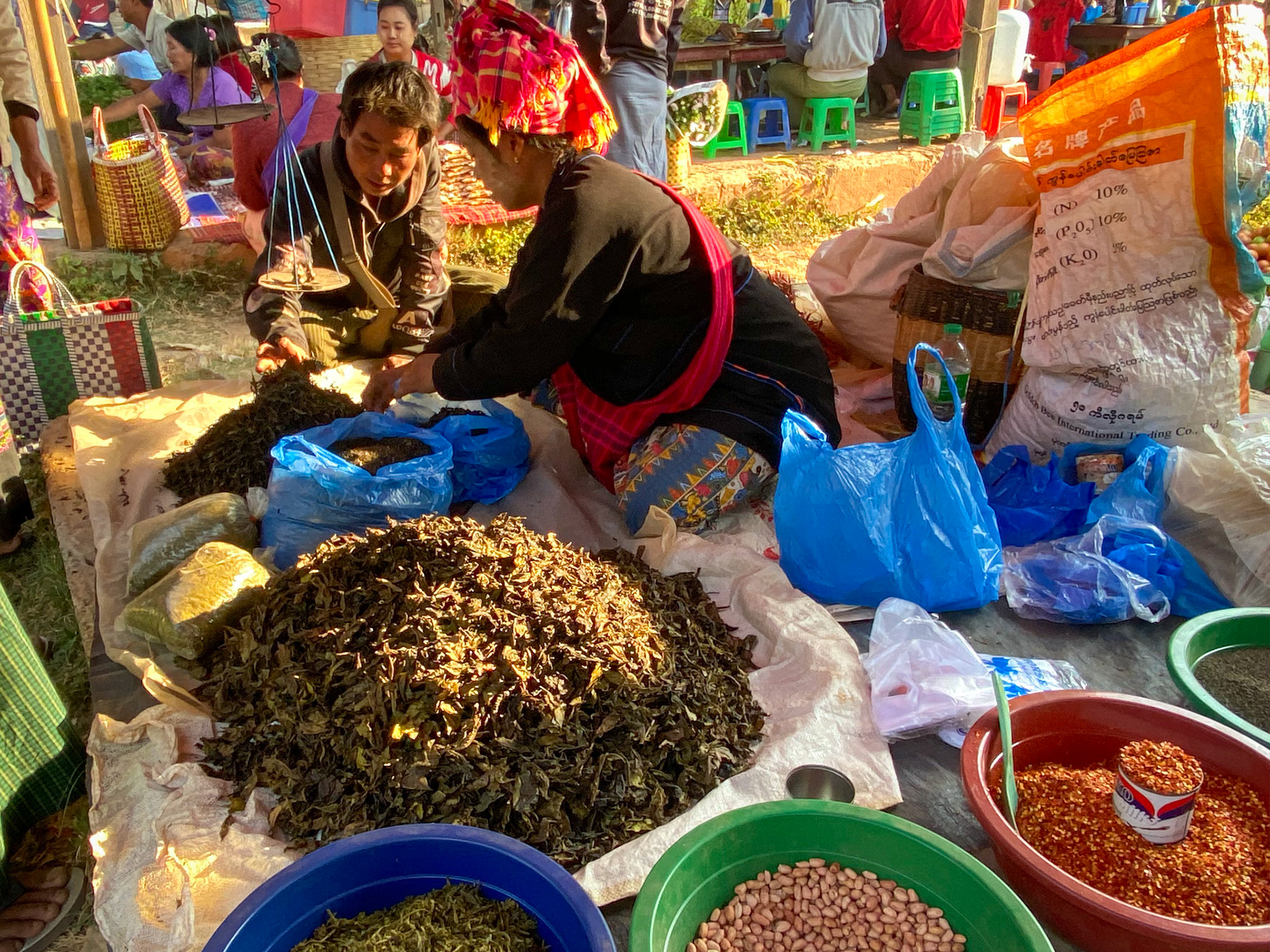 Market Day in one of the villages around the Lake Inle