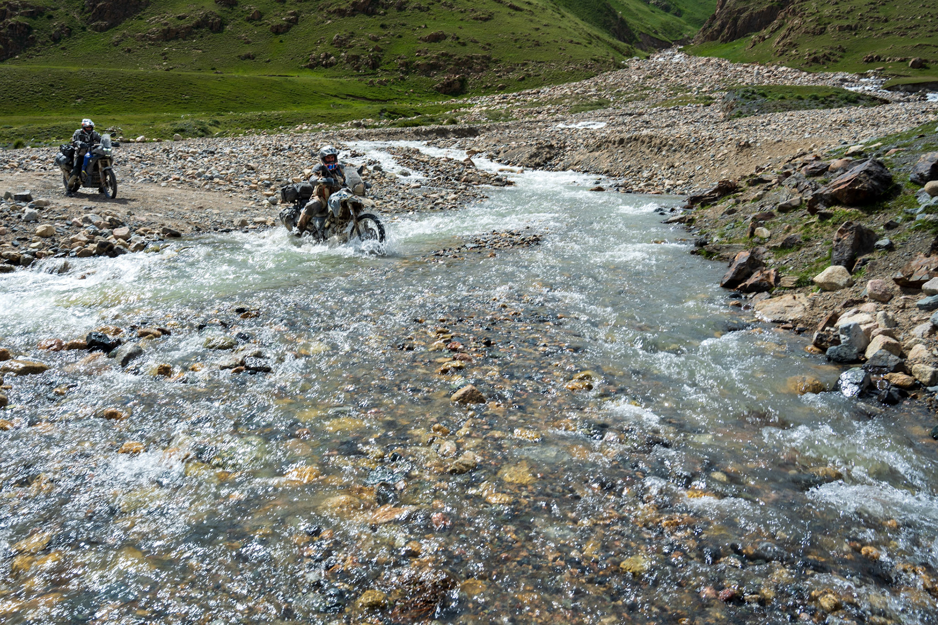Vincent tackling another river crossing