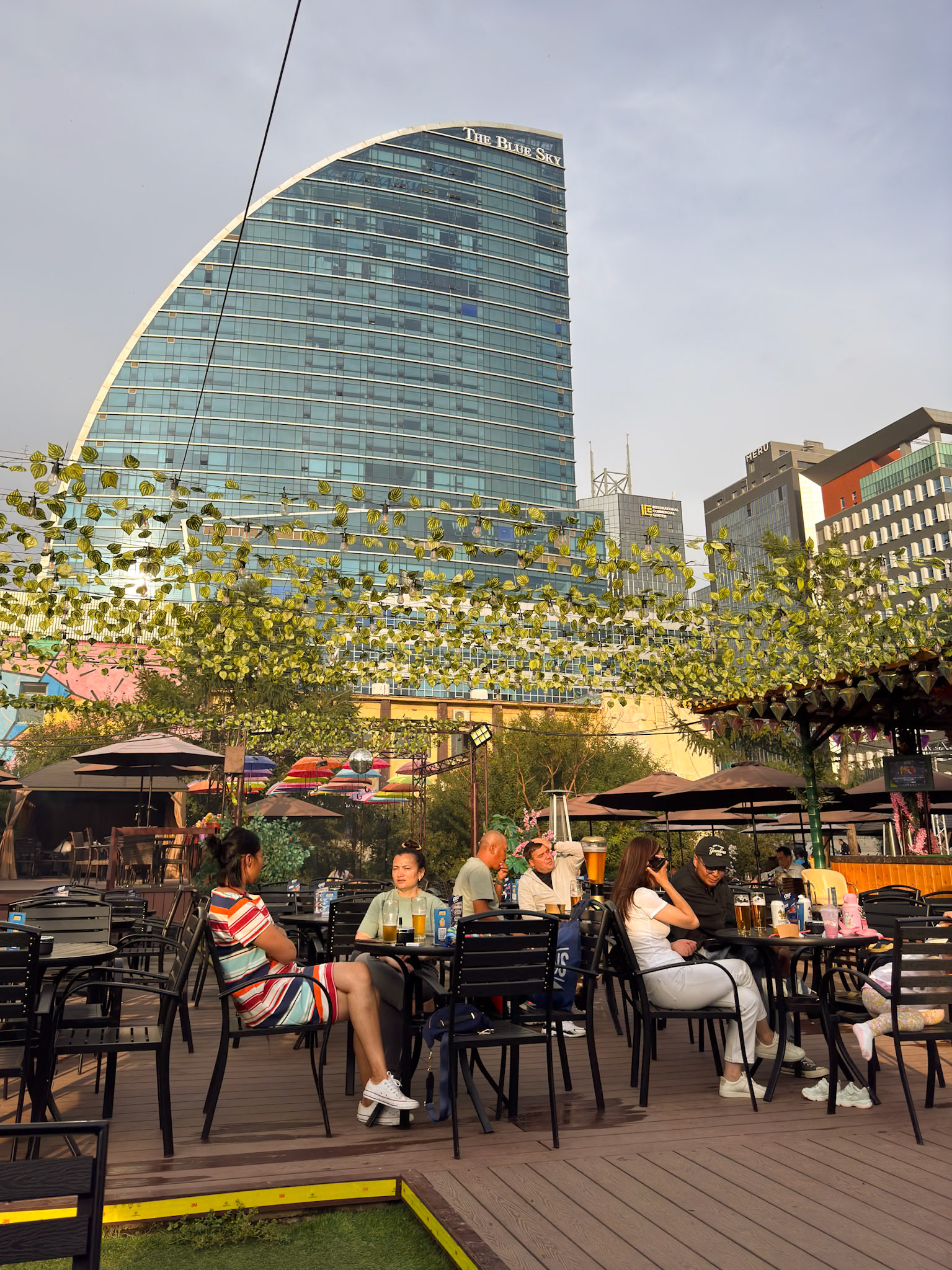 A lively downtown