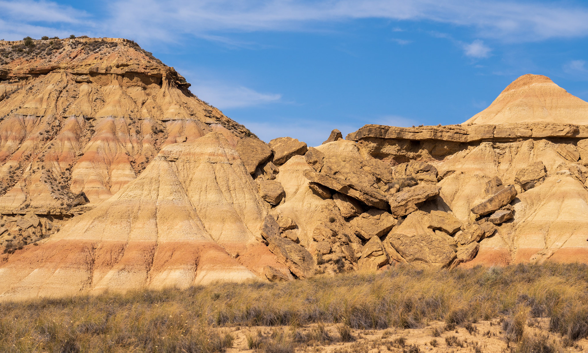 Approaching the scenic part of the Bardenas Desert
