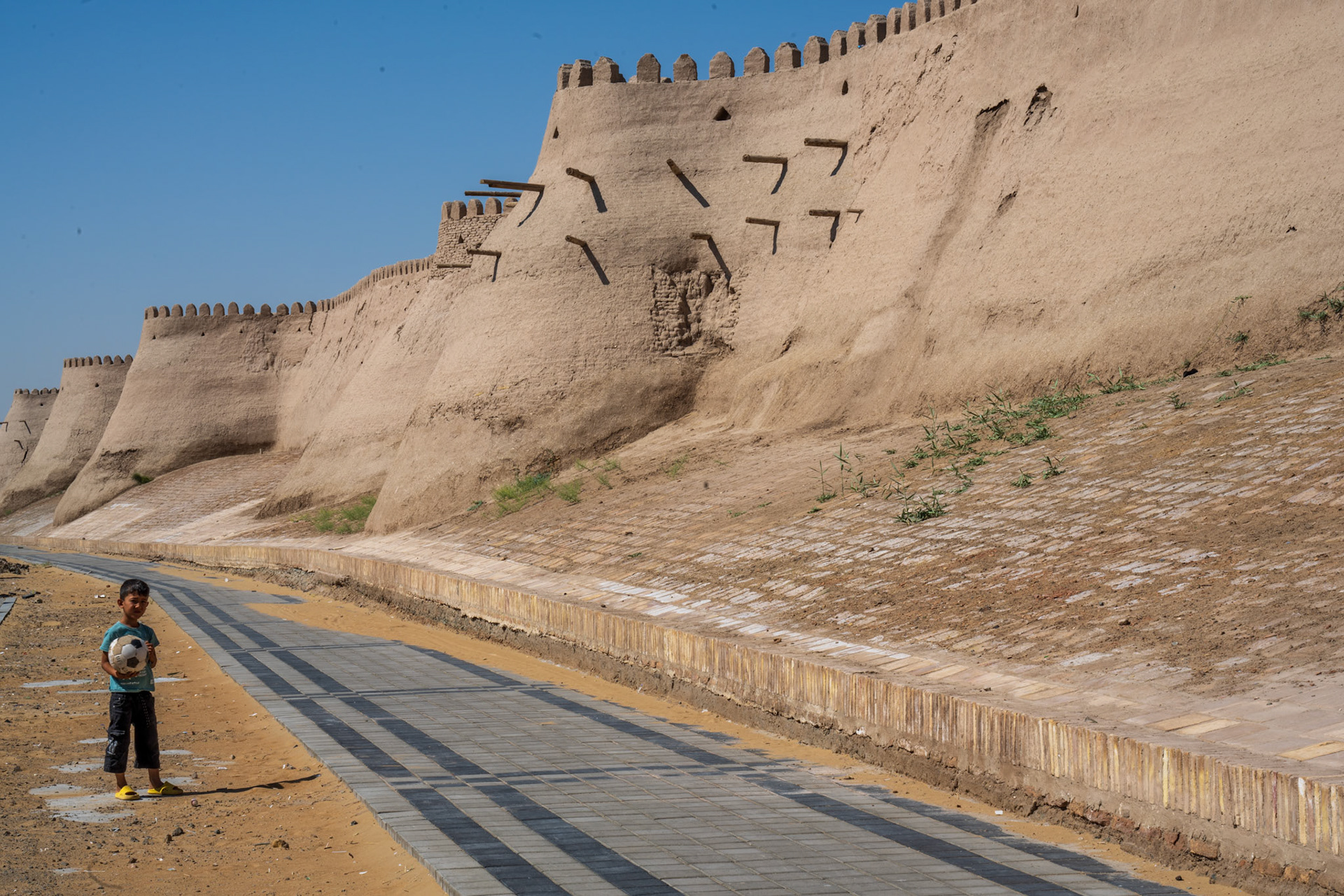 The East wall of Ichan Kala - Khiva