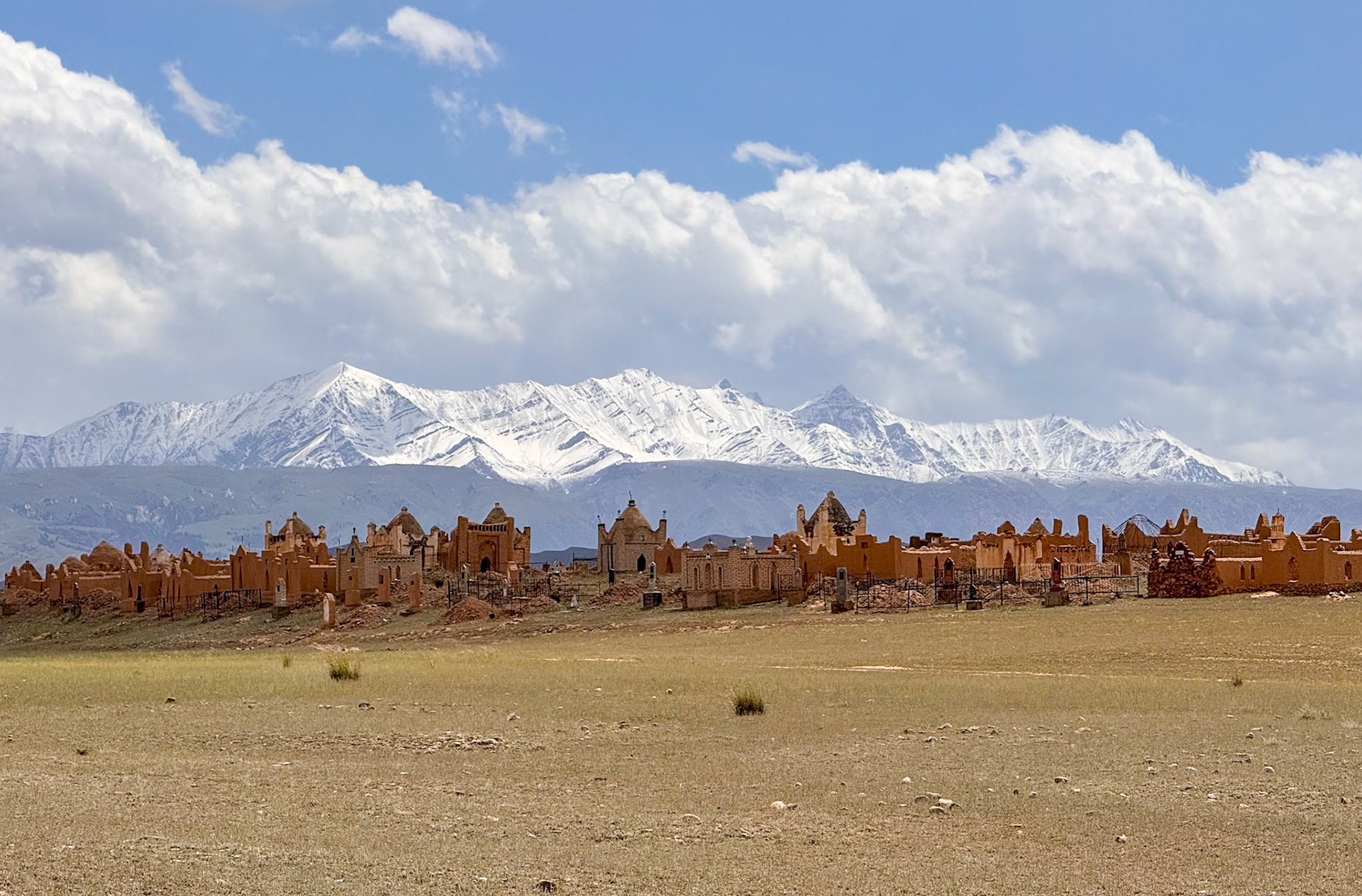 Another cemetery, with a great background