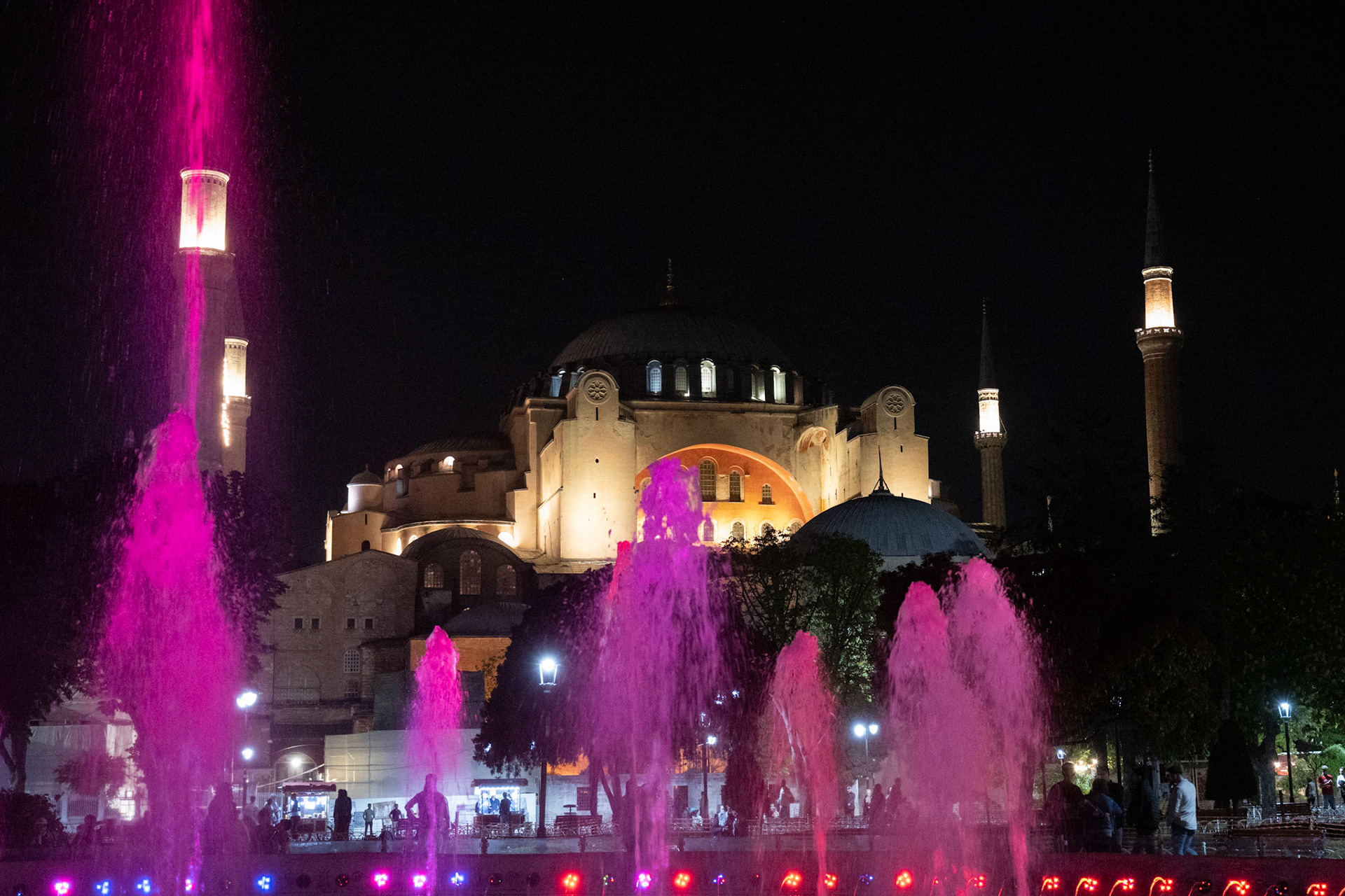 Hagia Sophia at night