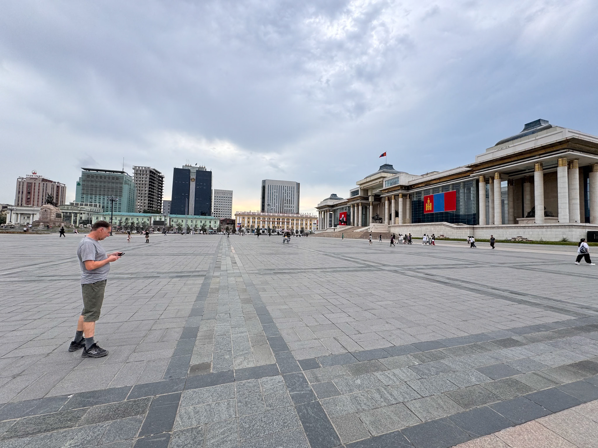 The very impressive Grand Chinggis Khaan Square, in Ulaanbaatar