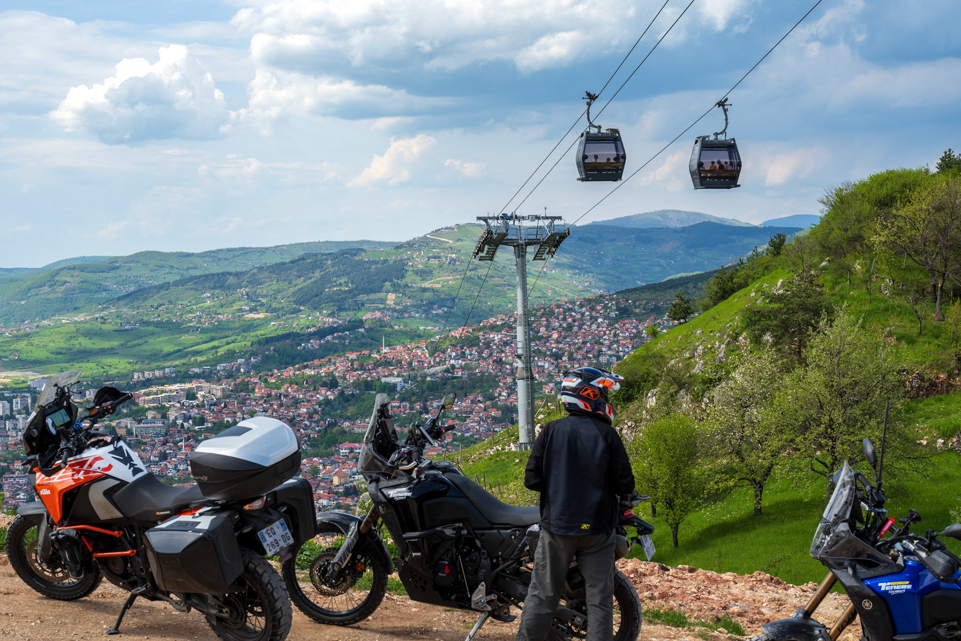 Sarajevo, way down there!