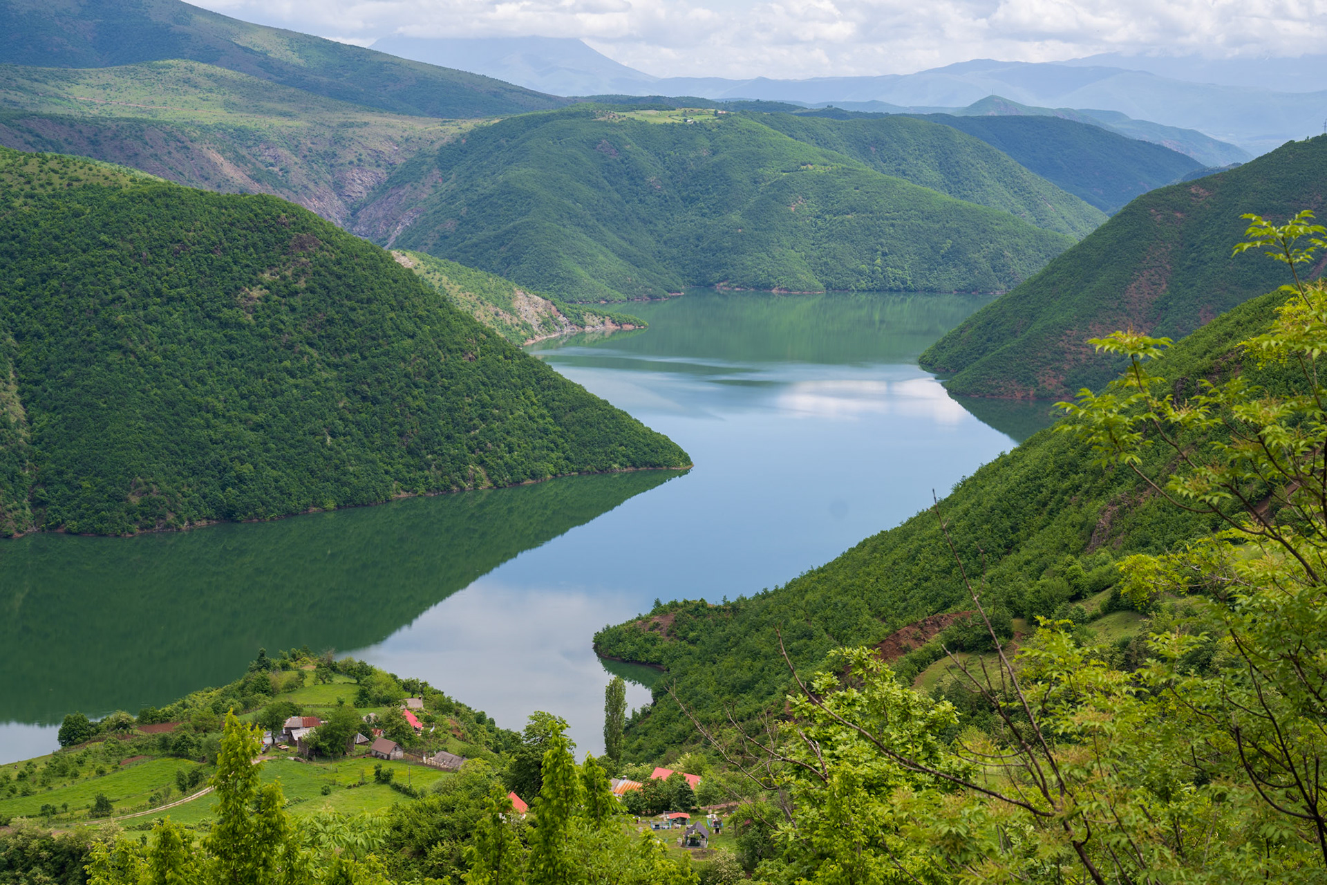 The remote and beautiful Fierza Reservoir in Albania