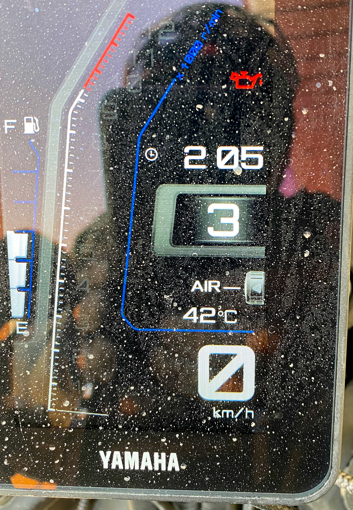 42 C (108 F)in the shade. So hard with all our gear on.