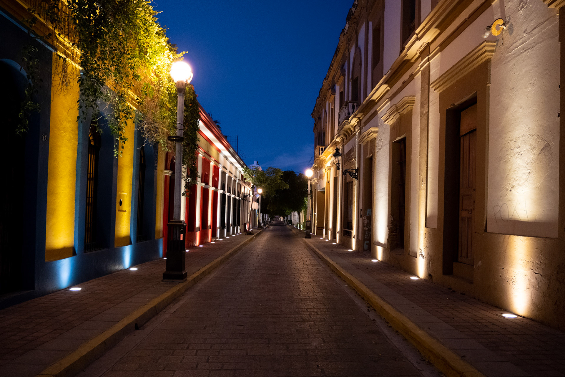 The historic center has been renovated in the last few years, even though many buildings have only a facade to show as the inside is still a ruin.