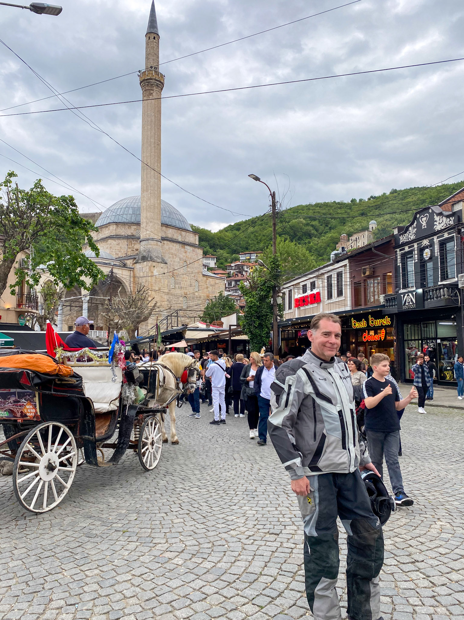 We rode back to the beautiful city of Gjakova