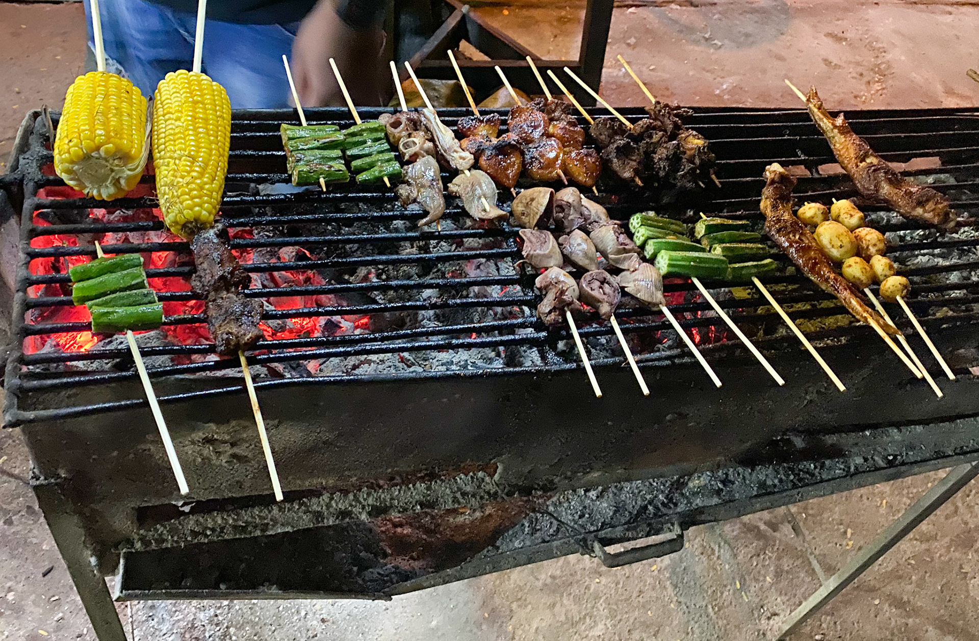 One of our favorite formula: pick what you want from a food display and they BBQ it for you