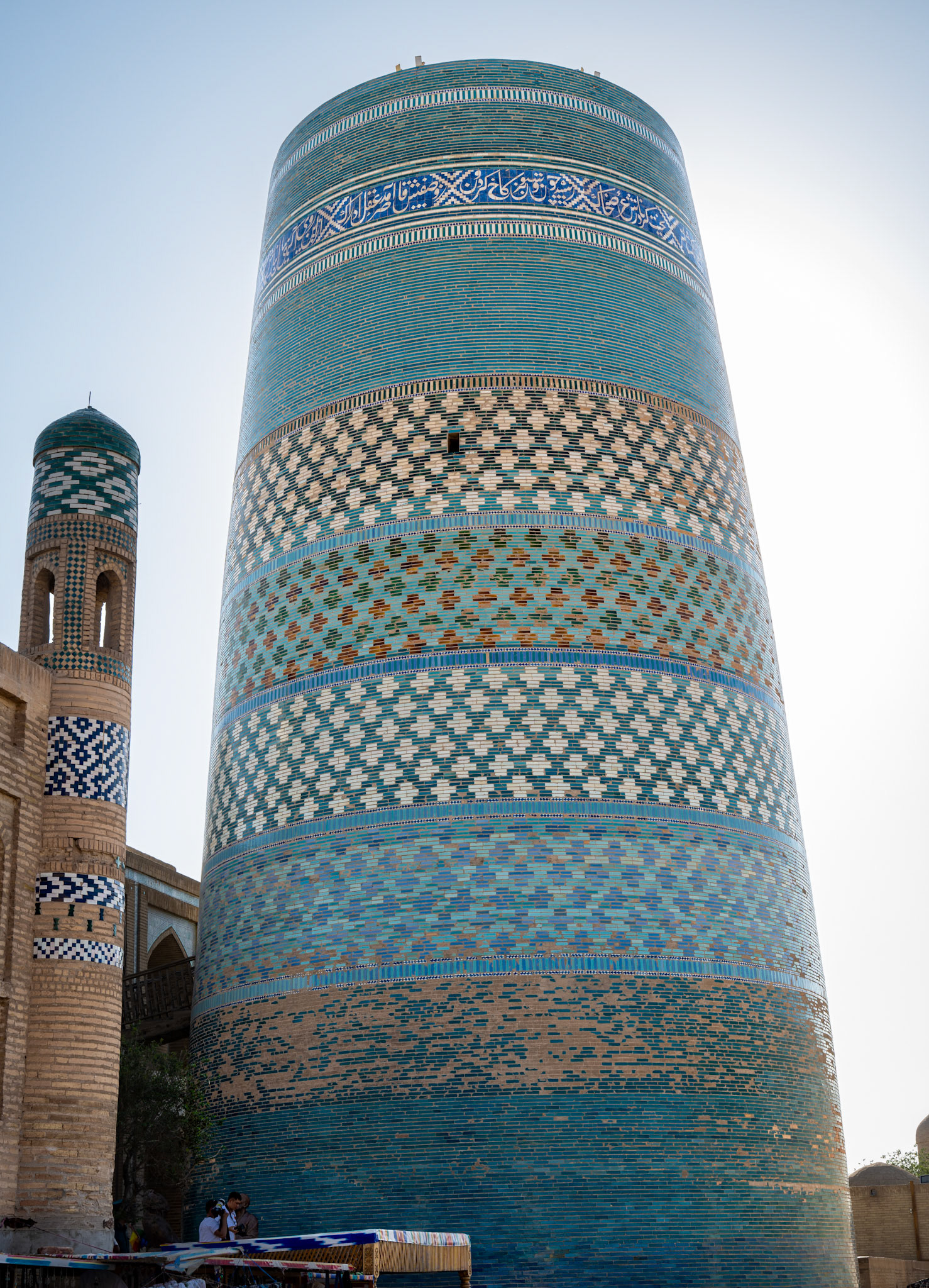 The Kalta Minor minaret. Although this tower seems to be complete, it was actually designed to be the base of the tallest minaret in Uzbekistan.