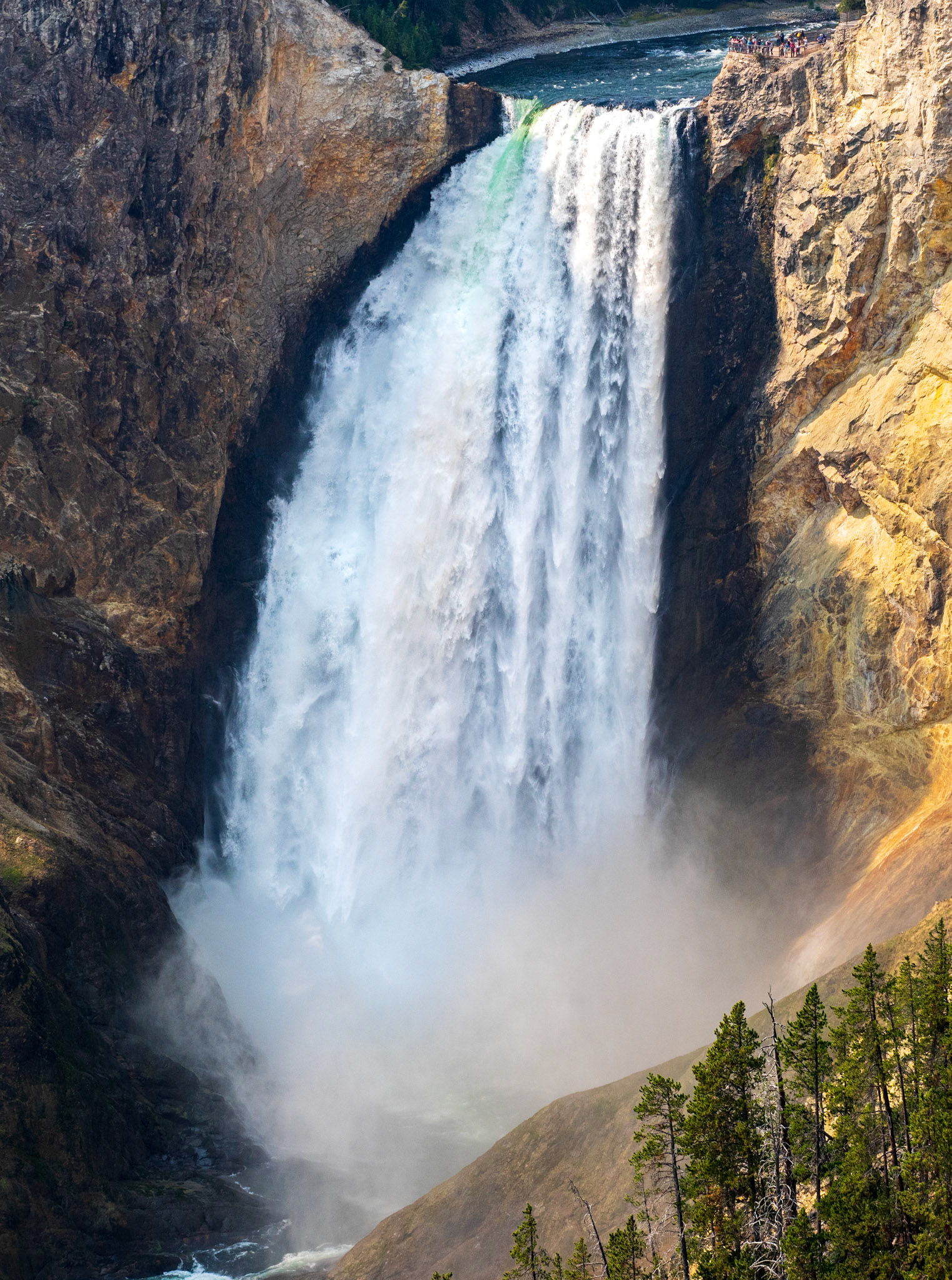 Check the size of the people on the top right of the falls
