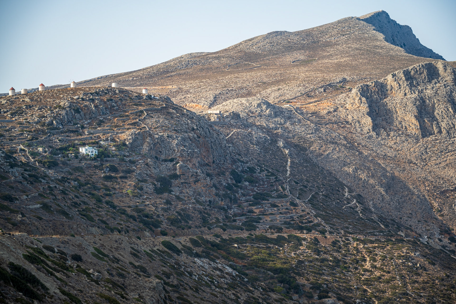 The rugged scenery of Amorgos