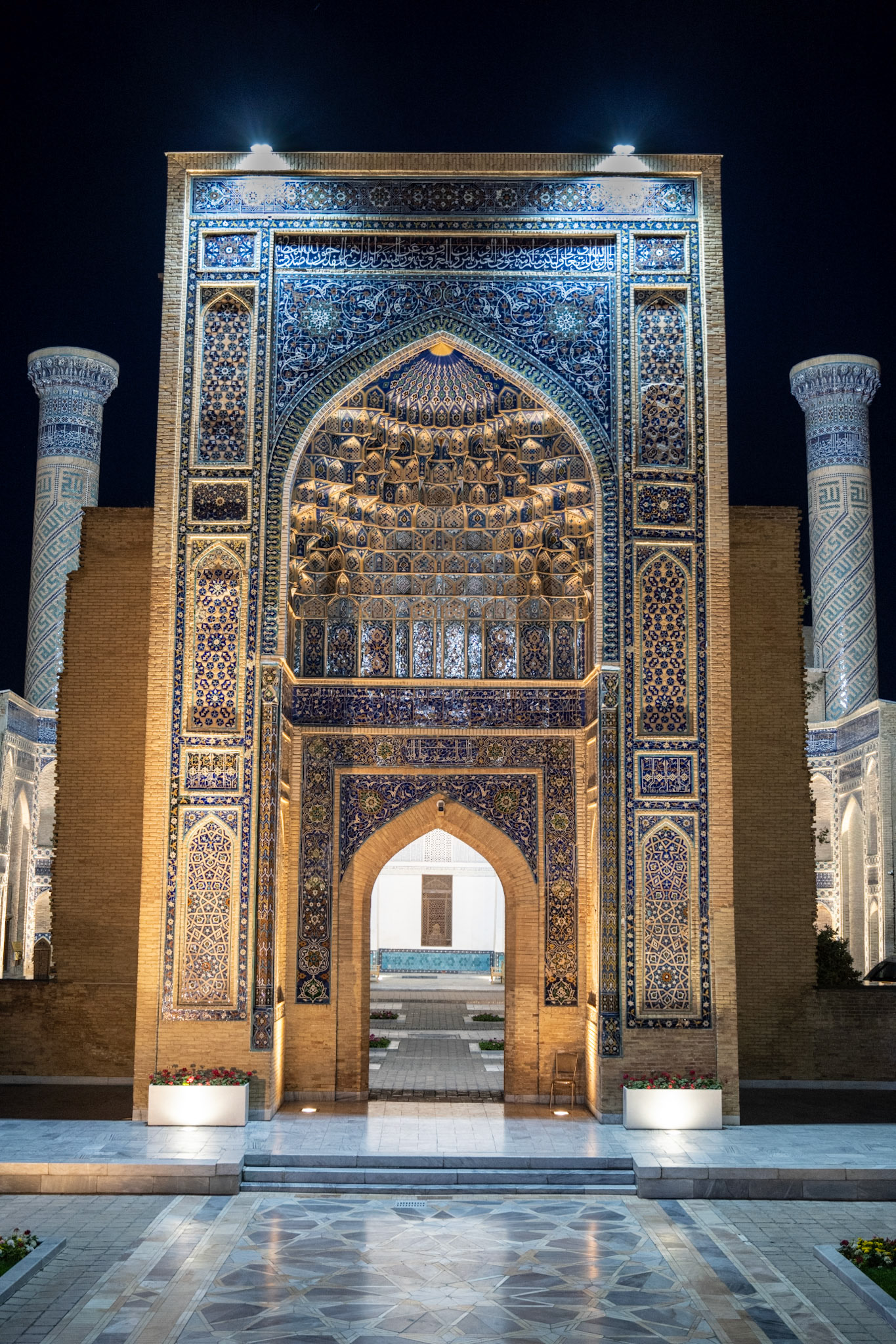 The main door of Gur-e-Amir, which means “Tomb of the King” in Persian.