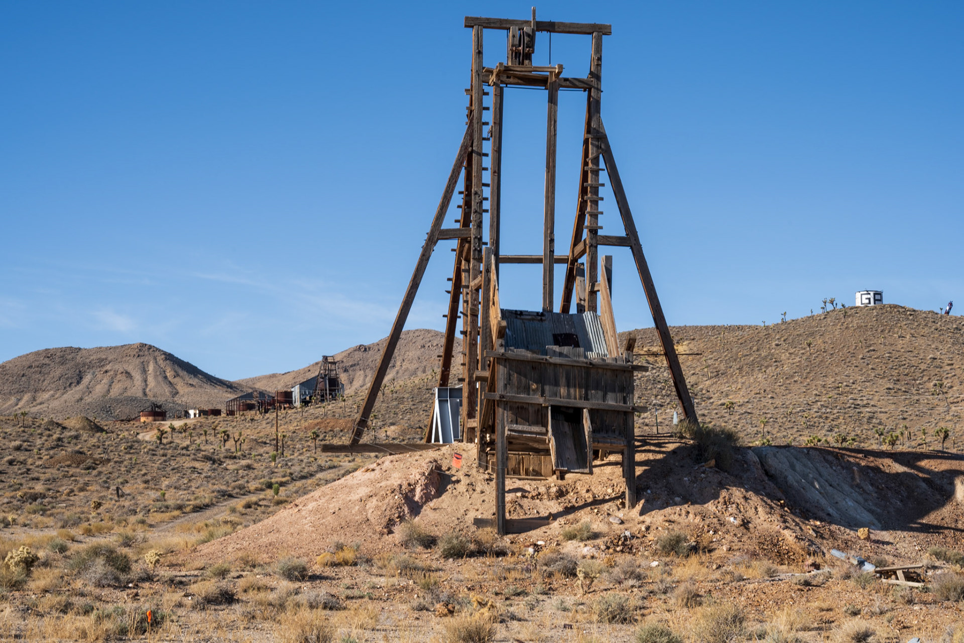 One of the mine shafts leaving no doubt on why the town was created