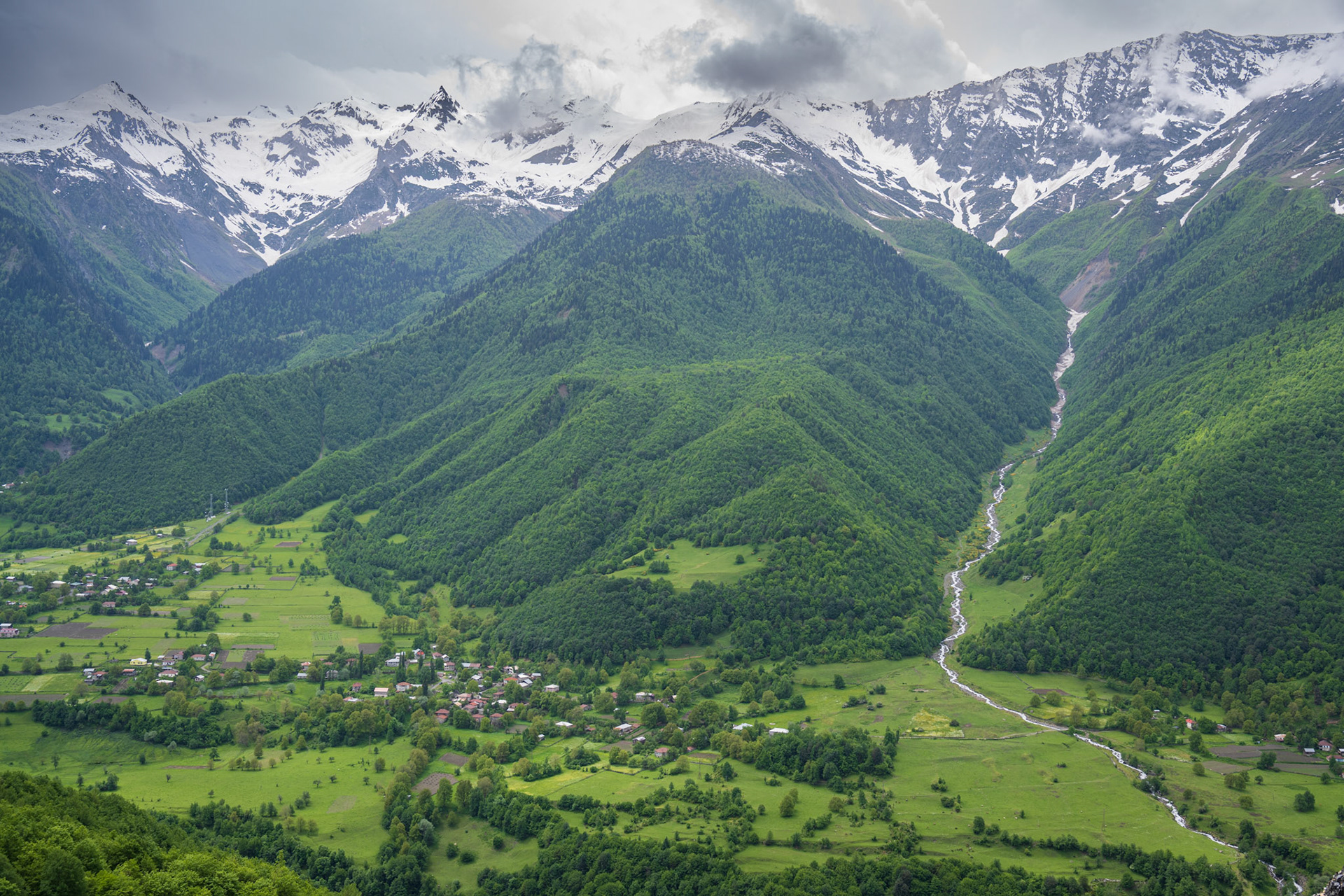 These are villages down the road leading to Mestia.