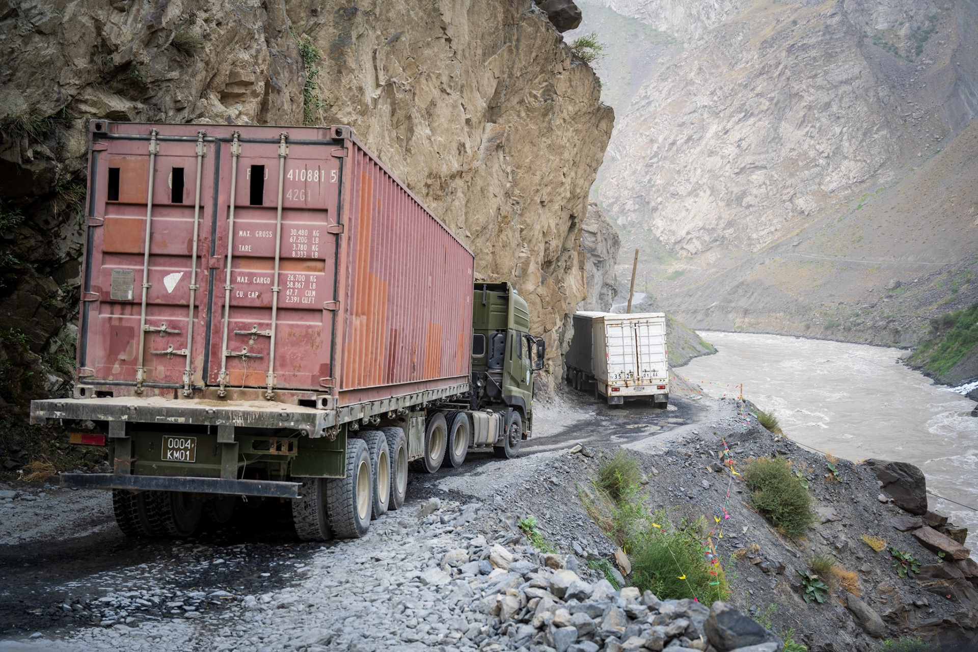 Scary to pass those trucks, some with an additional trailer