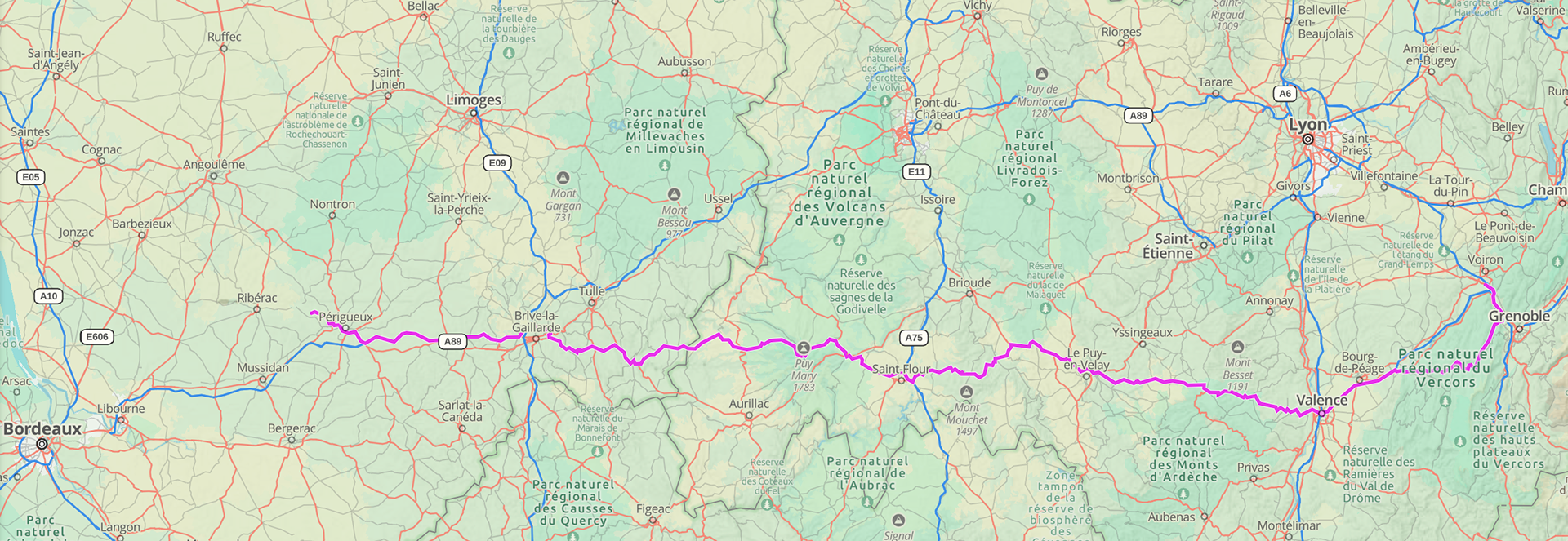 Day 1 - 575 km