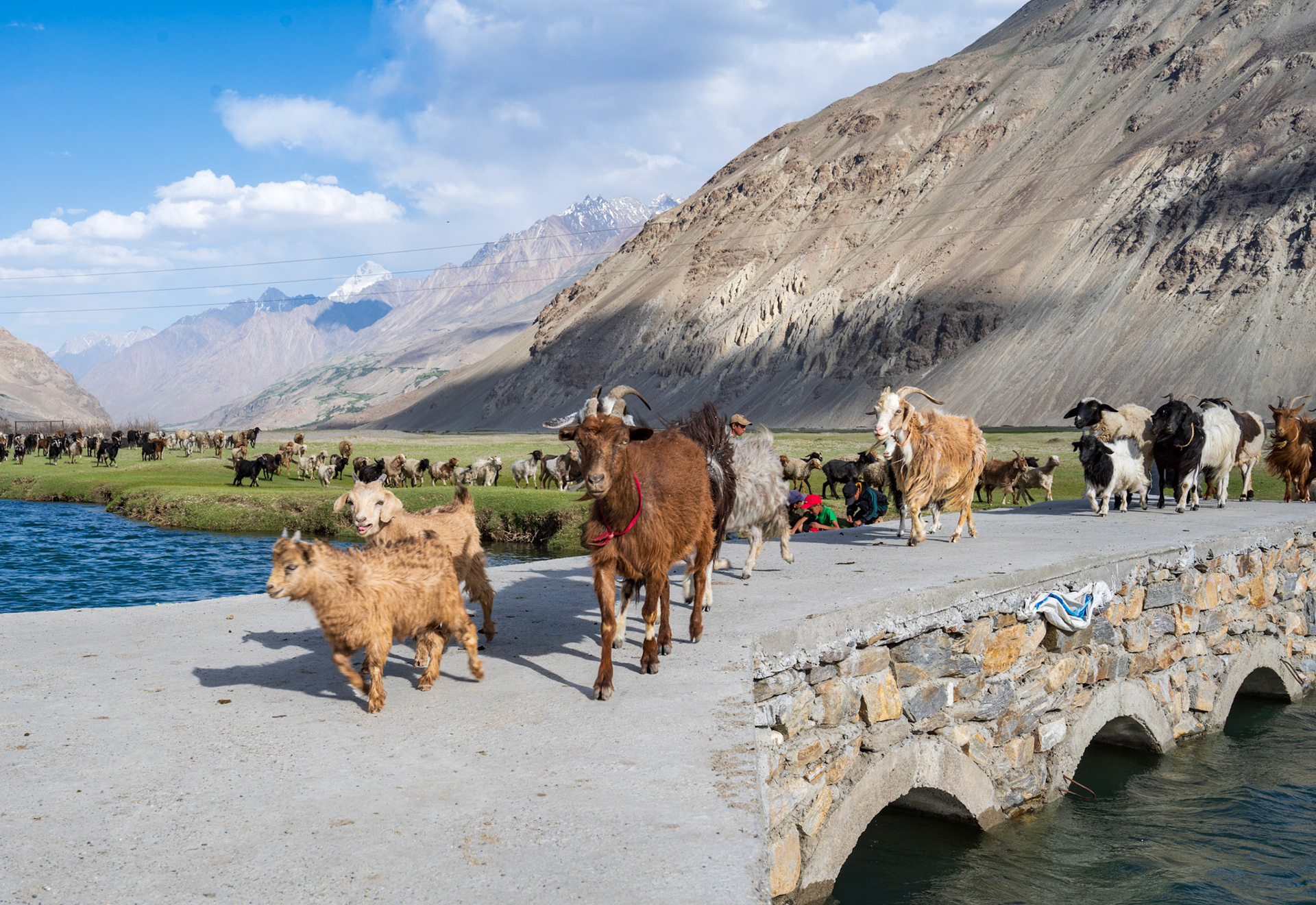 Rush hour in front of our homestay