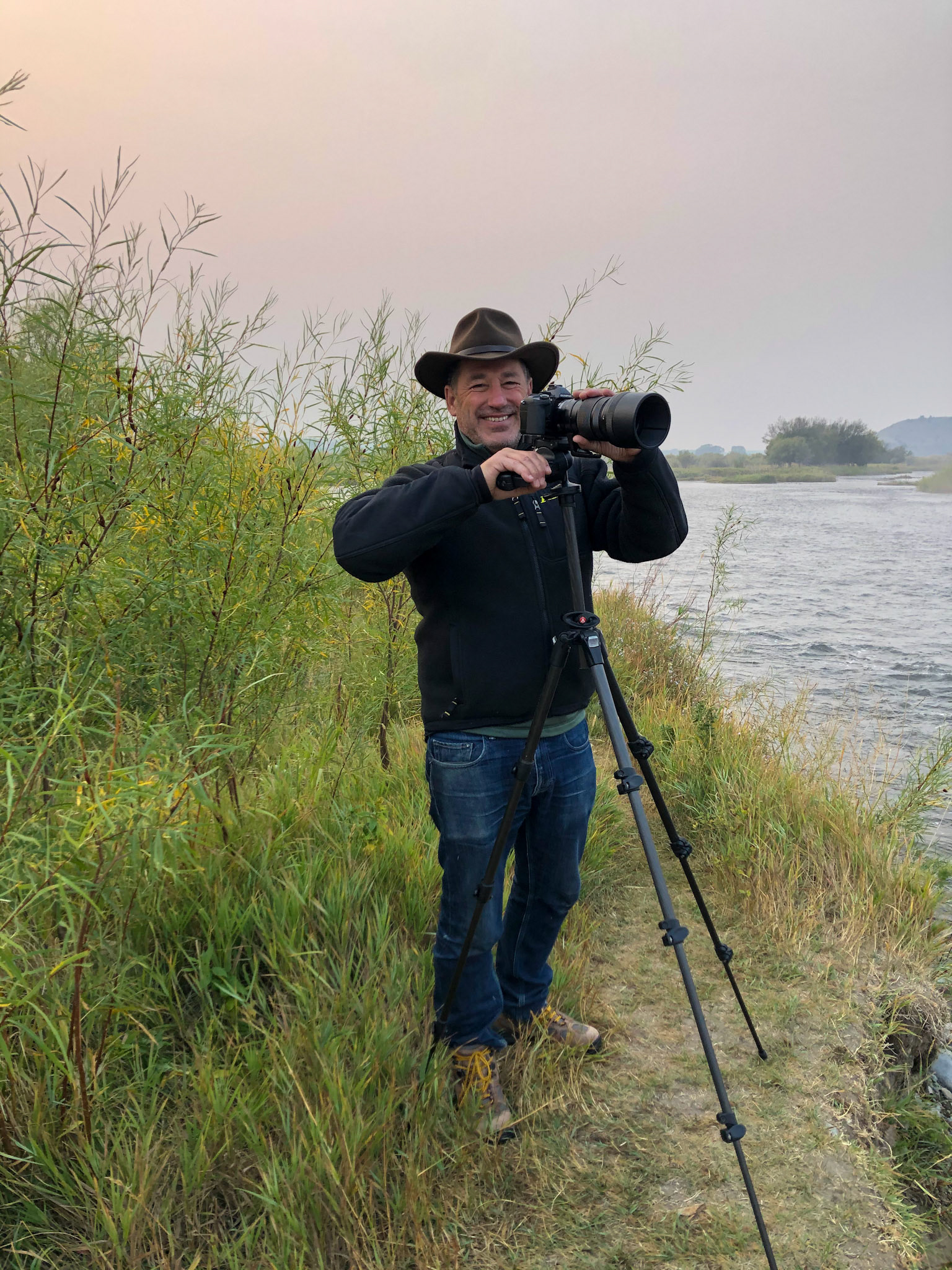 We went super early across the river in the hope to capture a huge moose that had be seen the day before. No luck!