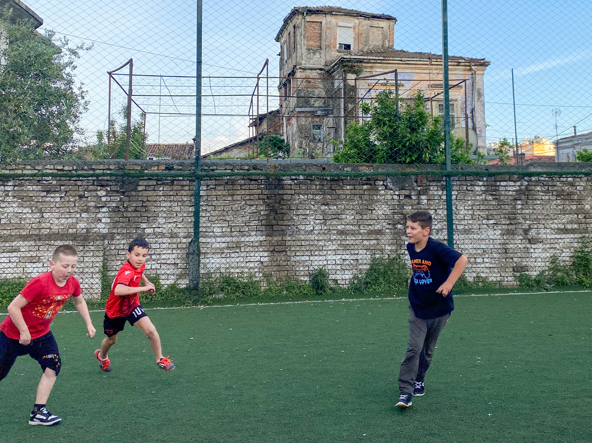 Young people and old buildings